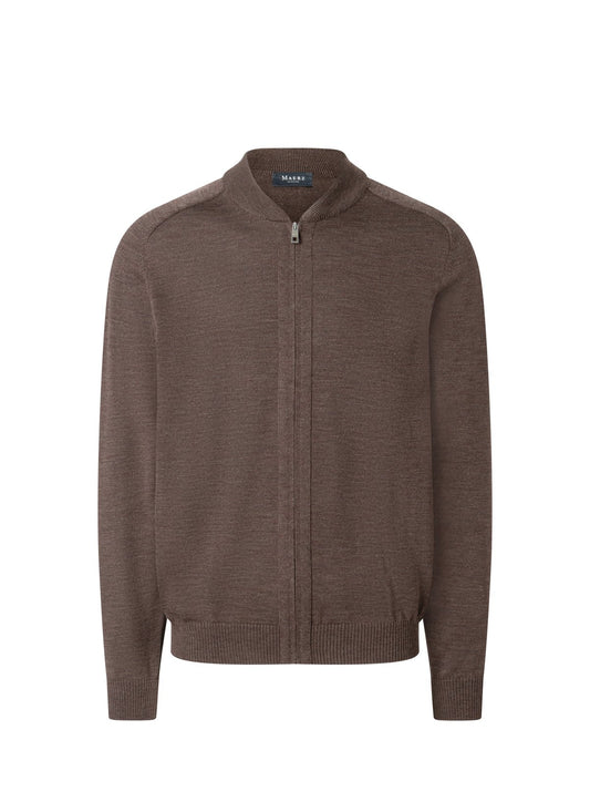 Strickjacke Zip 1/1 Arm (Field Brown)