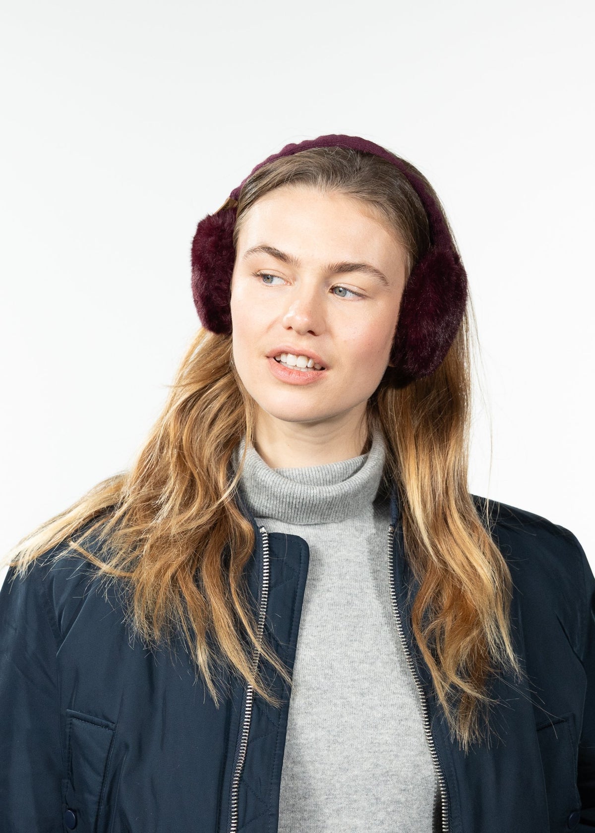 Plush Earmuffs (Red Aubergine)