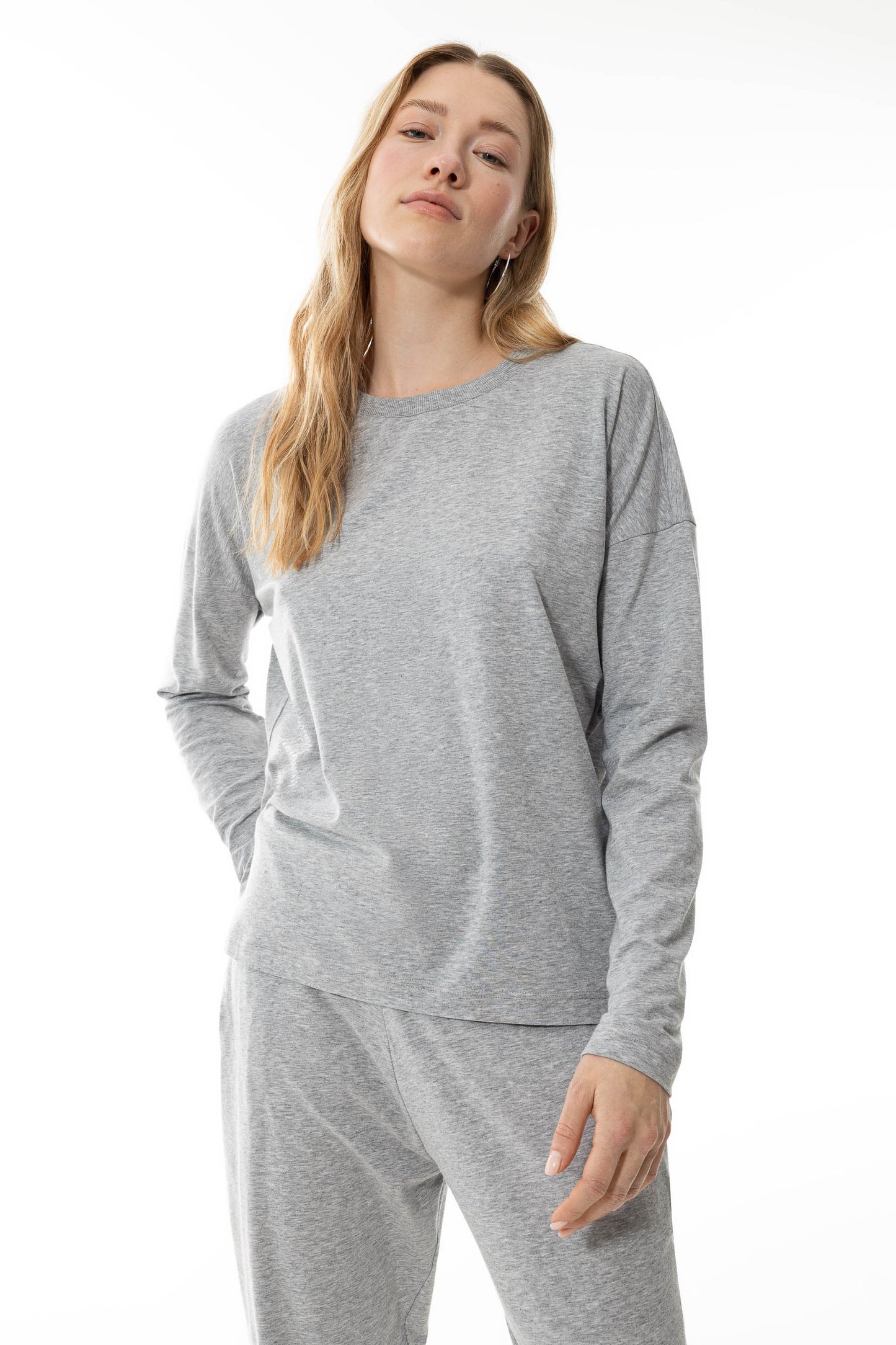 T-shirt long sleeve (Grey Melange)