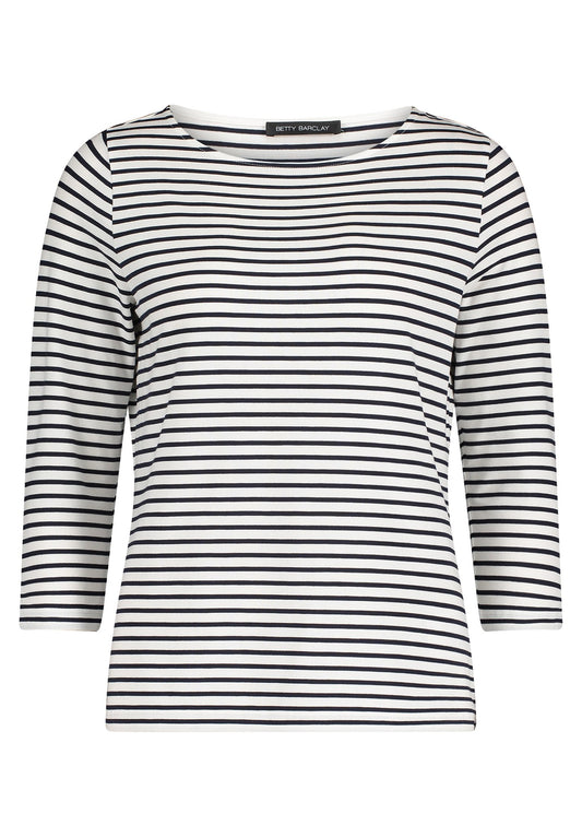 Basic Shirt (Cream/dark Blue)