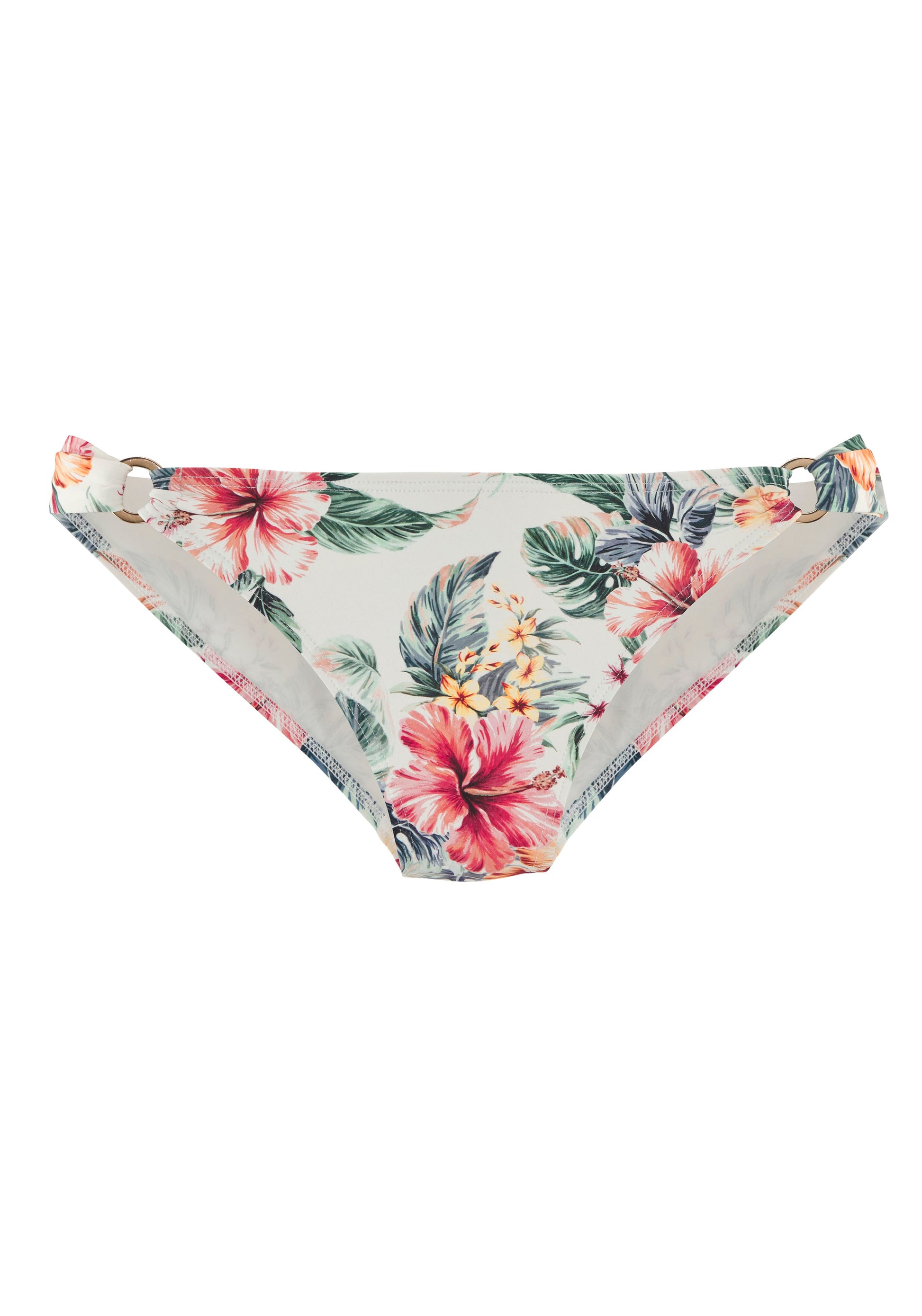 lascana Bikinihose mit Ring (Creme Print)