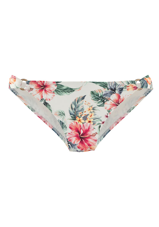 lascana Bikinihose mit Ring (Creme Print)
