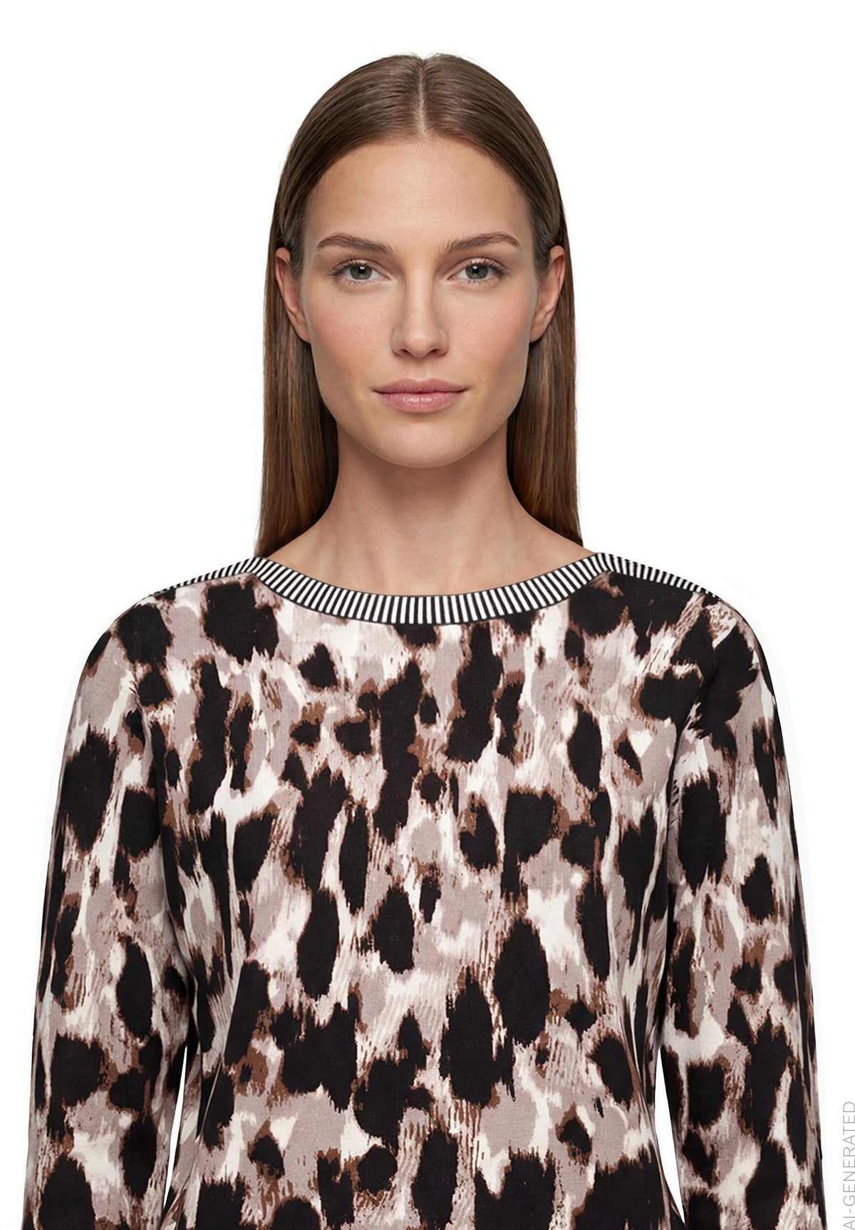 Strickpullover (Beige/black)