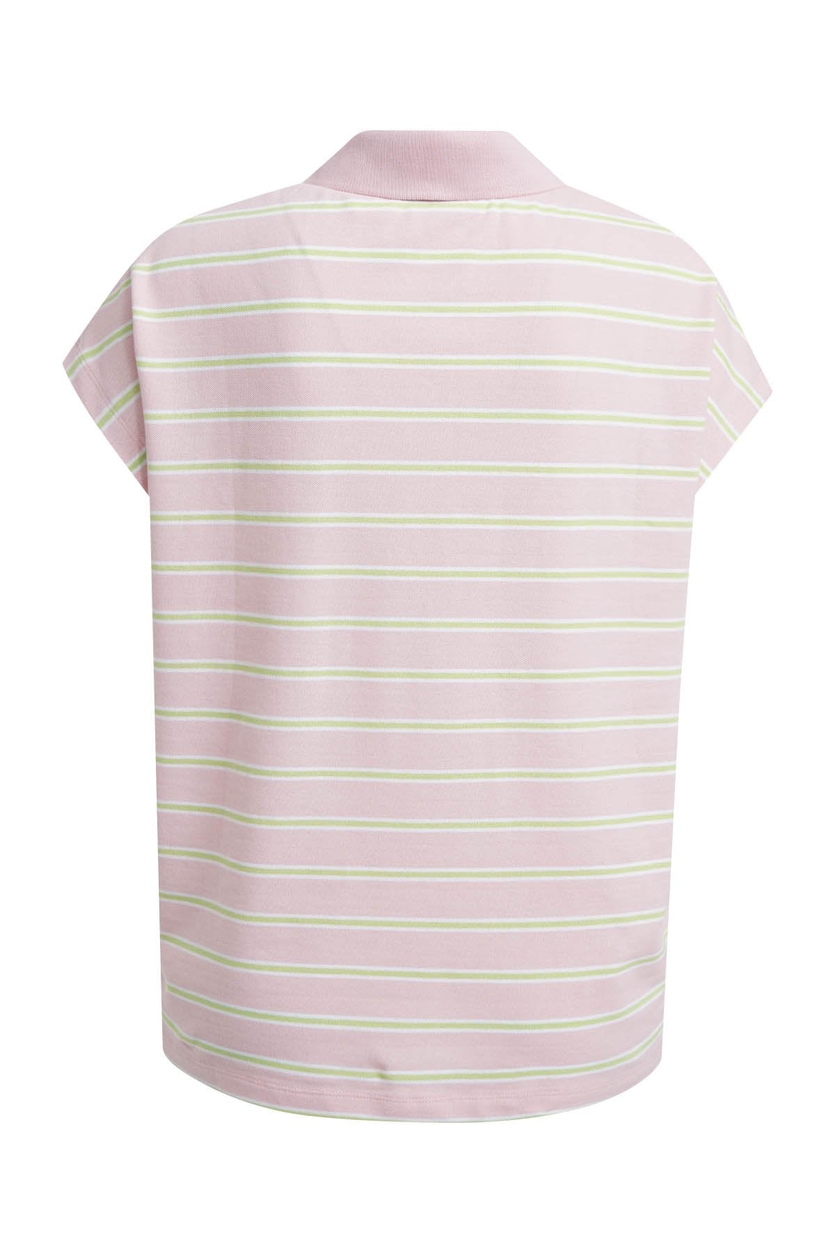 Oversize Polo Pique T-shirt Multistriped (Powder Ros©)