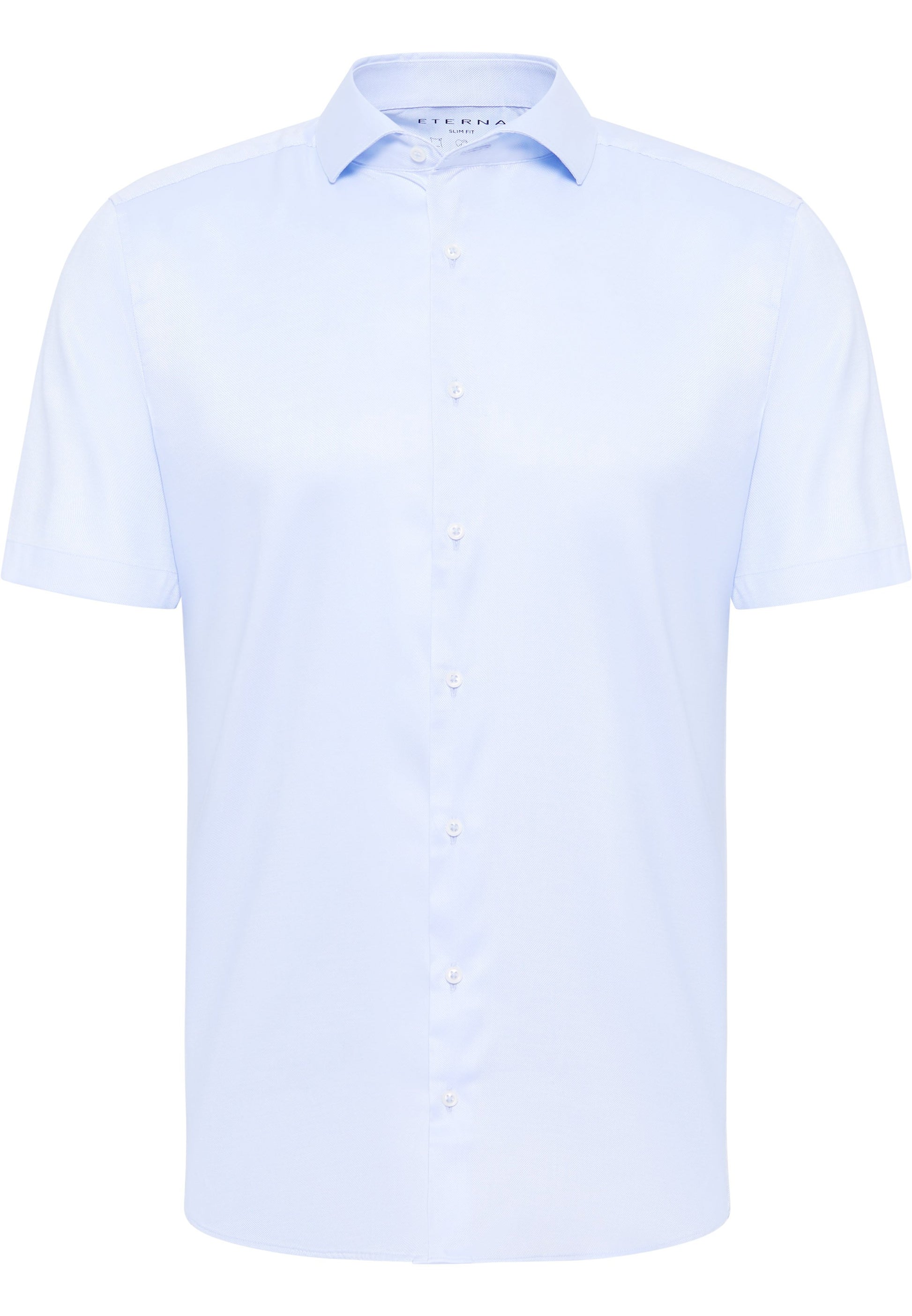 Performance Shirt Natté-Stretch Kurzarm (Mittelblau)