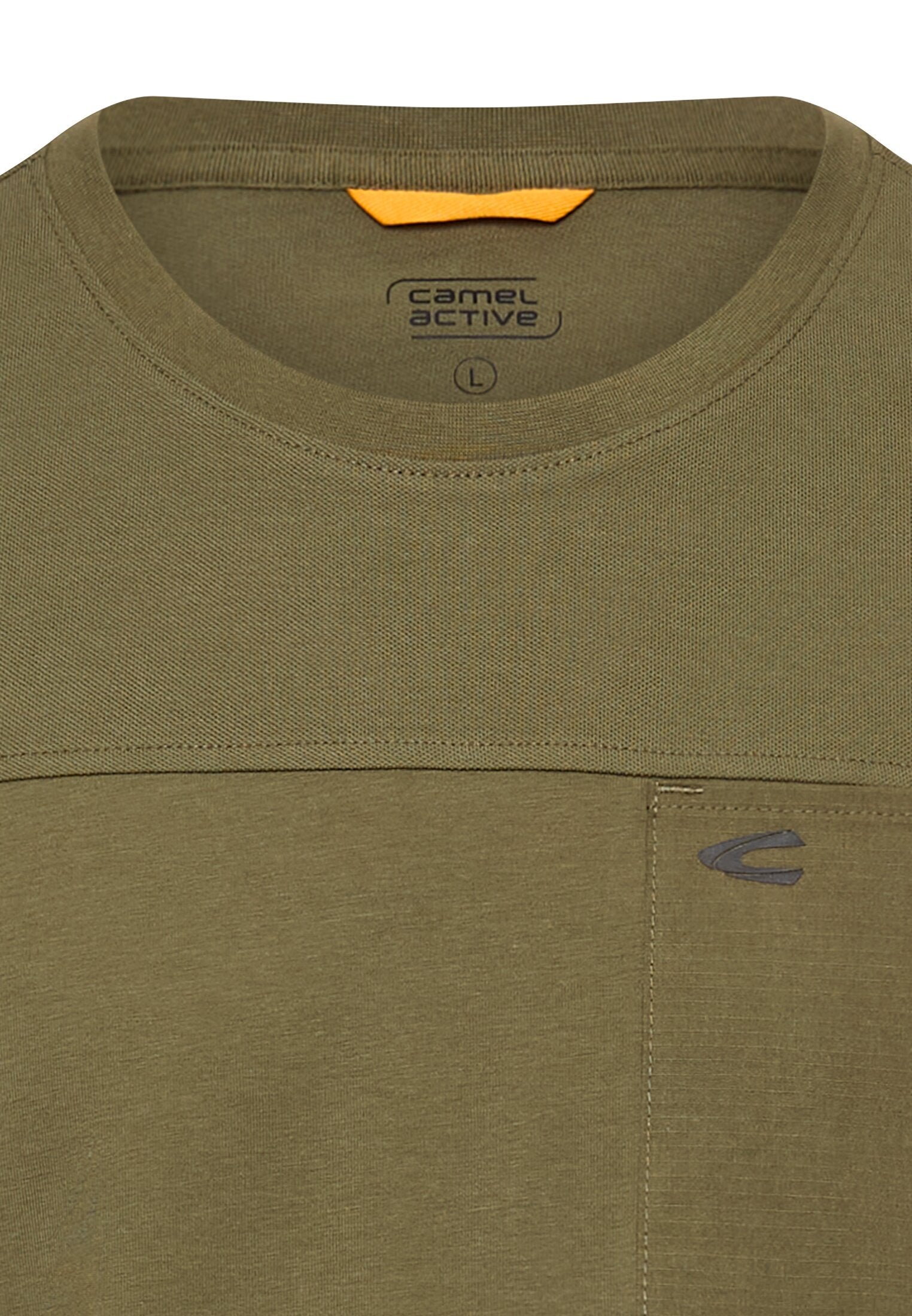 T-Shirt mit Brusttasche (Deep Olive)