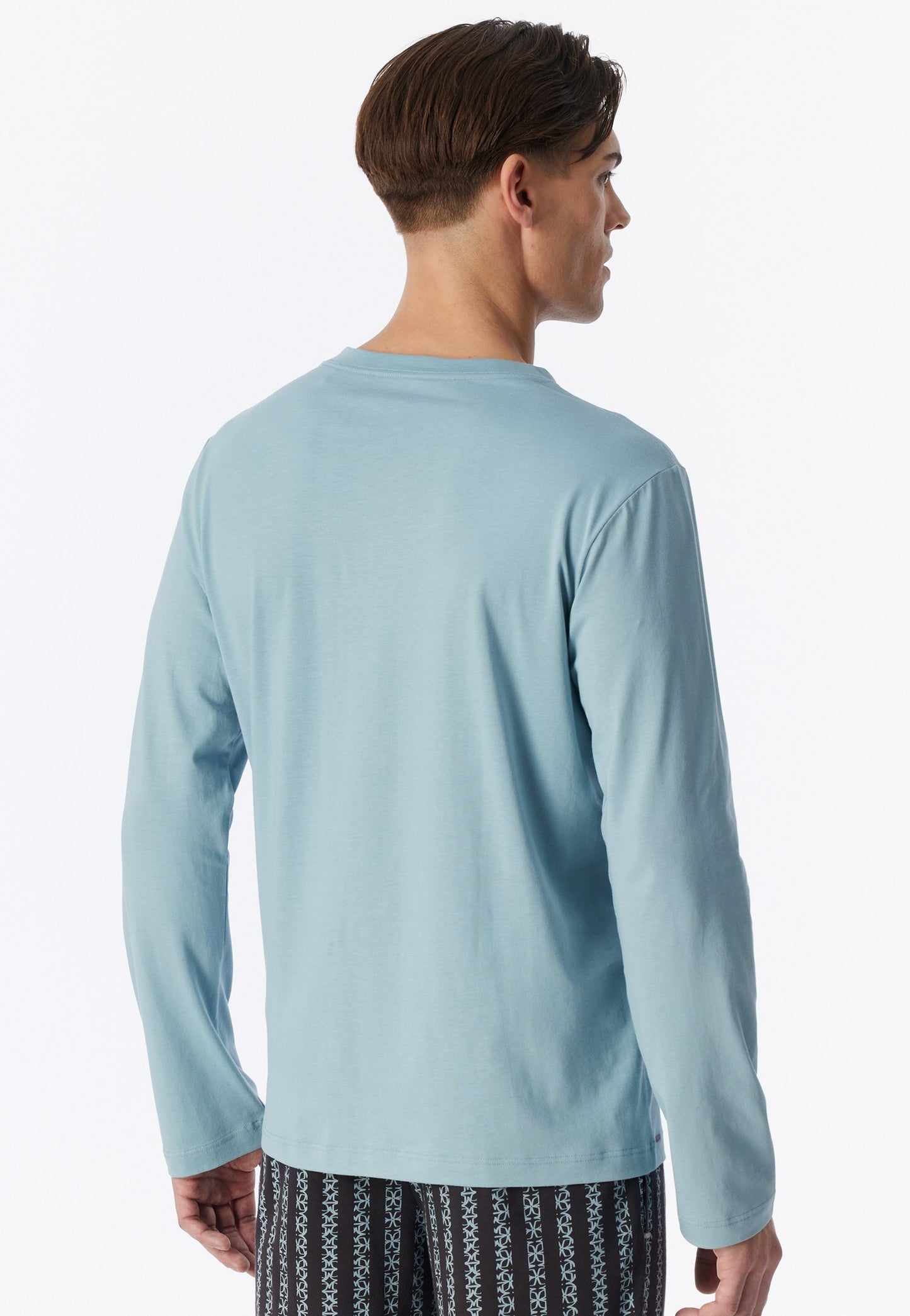 Langarmshirt V-Ausschnitt (Eisblau)