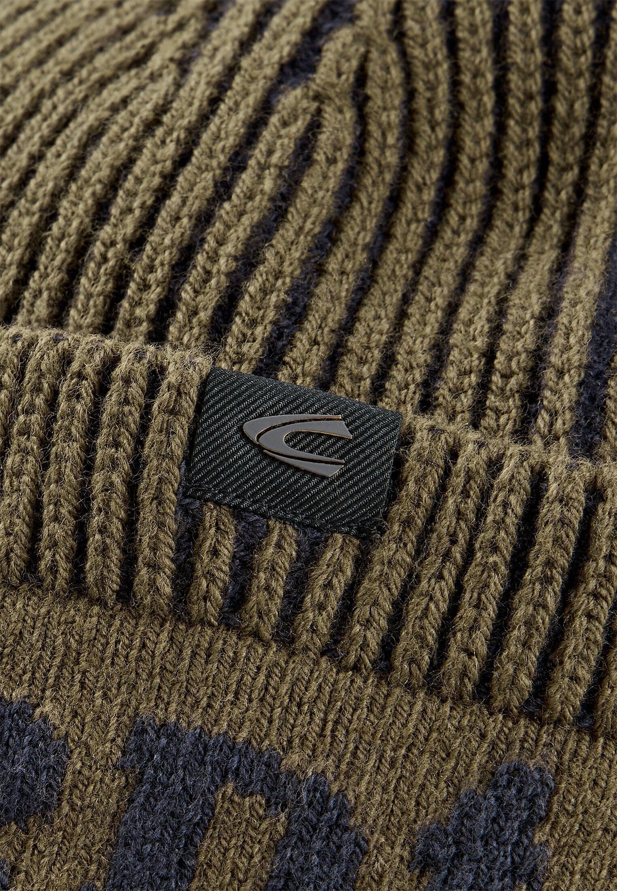 Strickmütze mit Schriftzug (Dark Choclate)