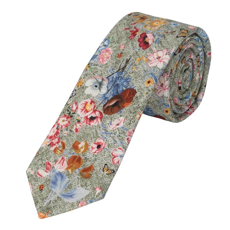 Krawatte Blume 6cm (Fb.2 M-gruen)