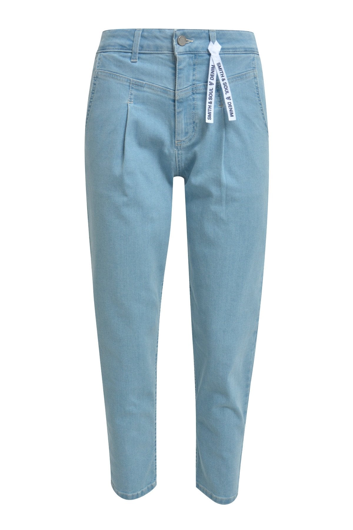 Cropped Denim Pants (Light Denim)