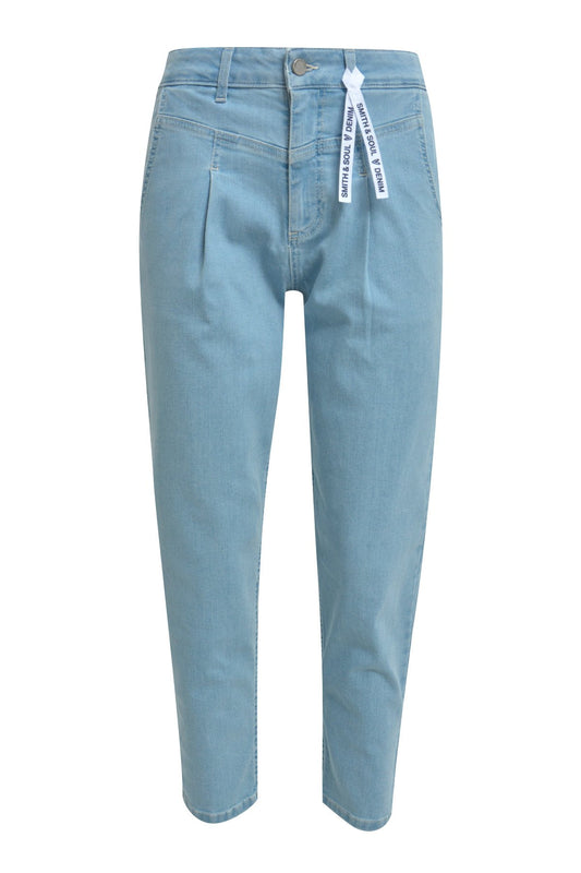 Cropped Denim Pants (Light Denim)