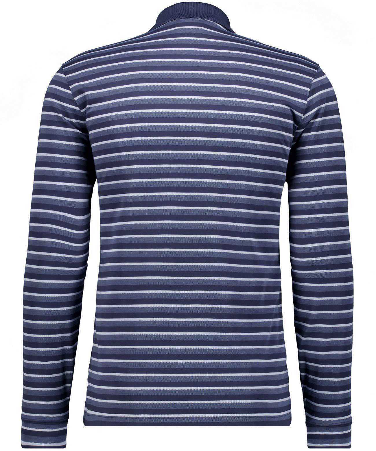 Softknit-Polo gestreift (Marine)