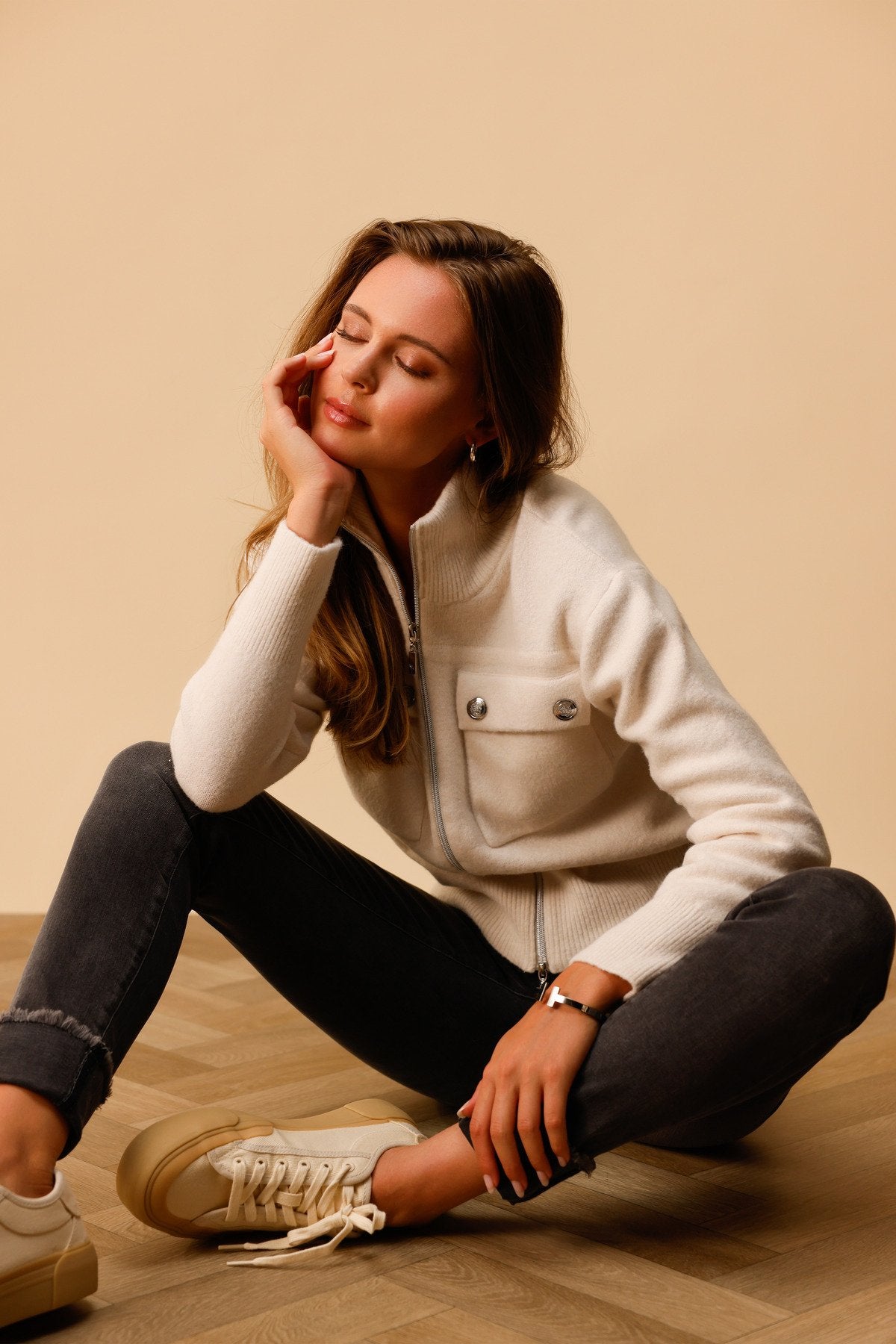 Strickjacke (Almond)