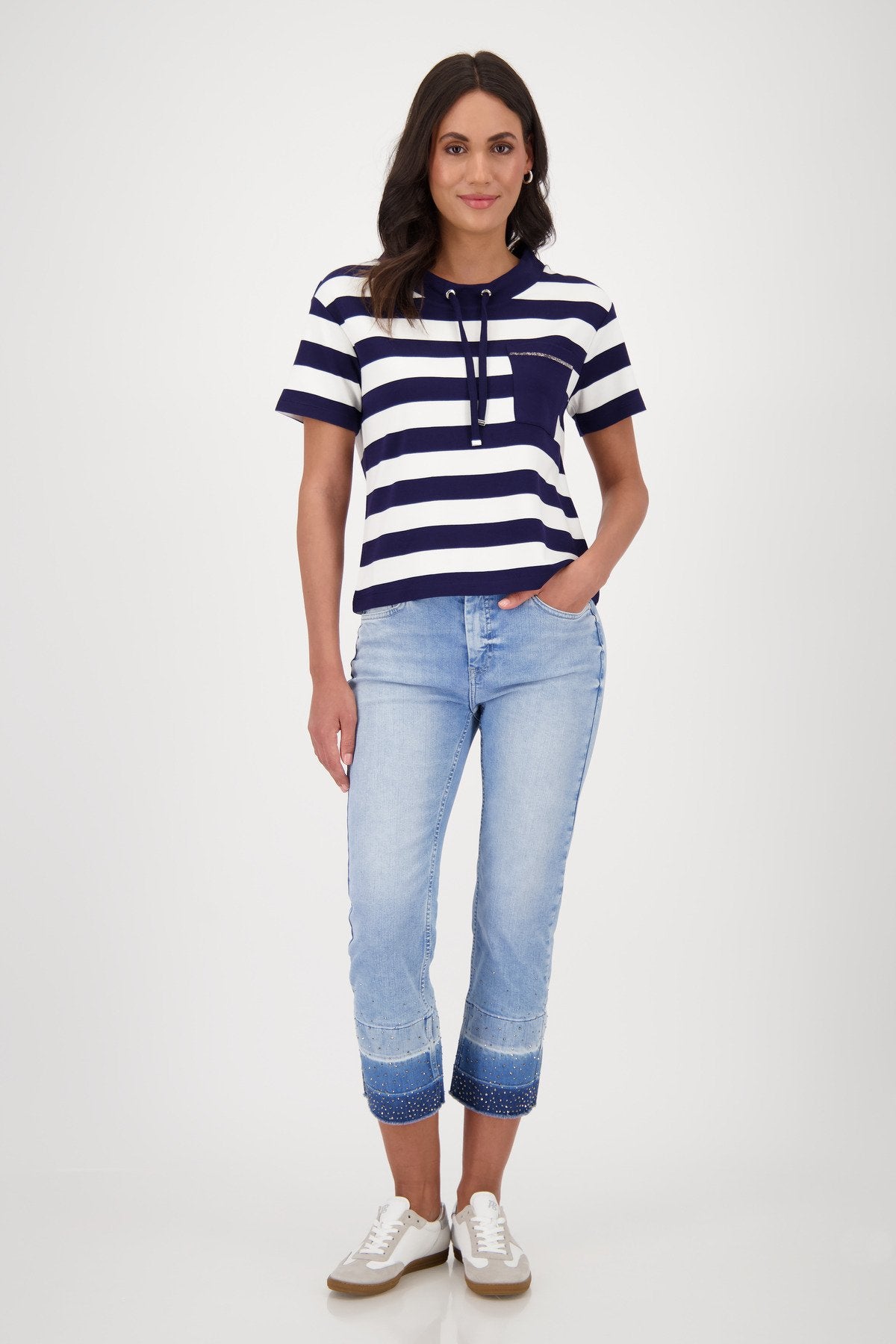 T-Shirt (Navy Blue Ringel)