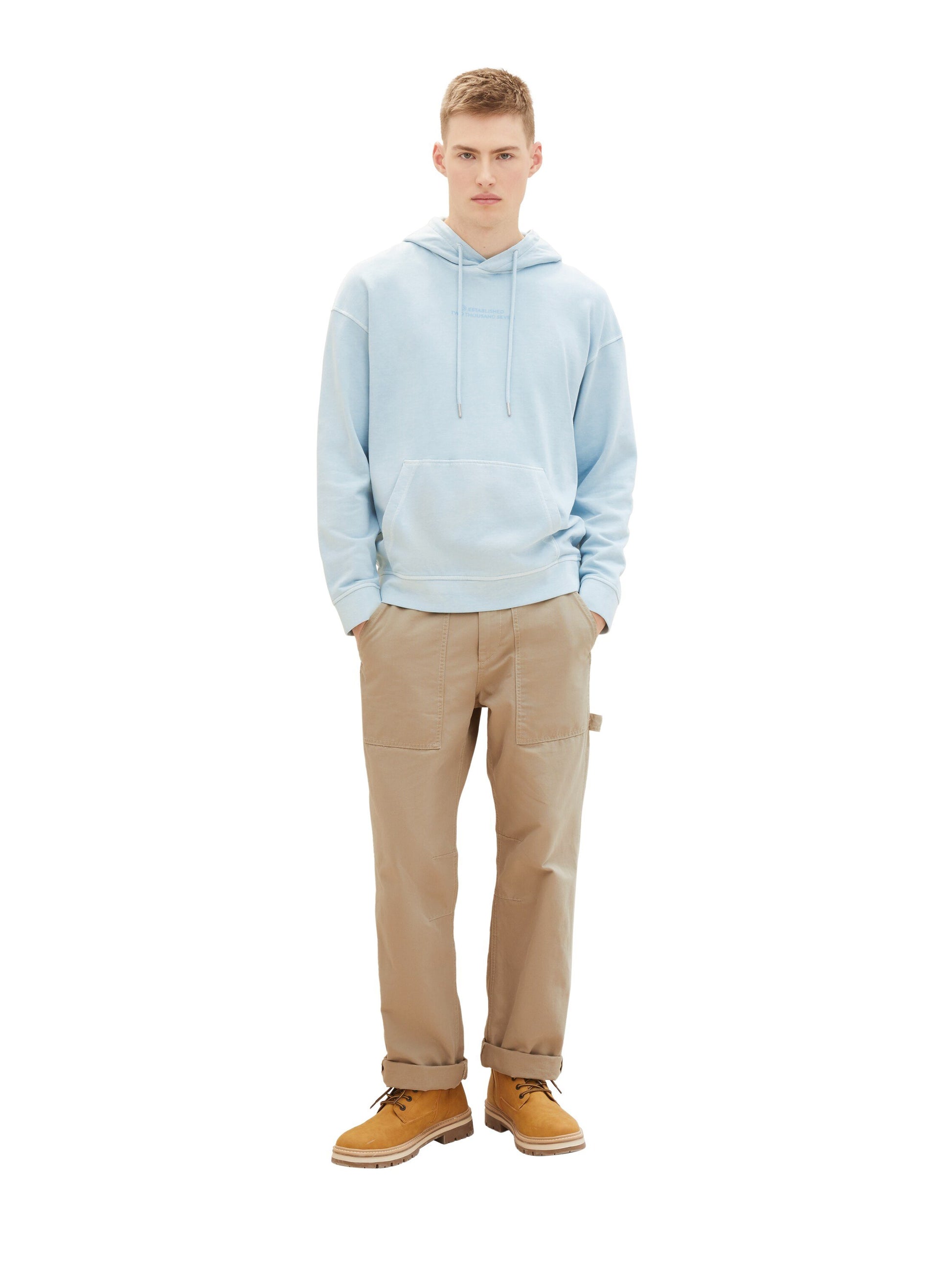 Hoodie mit Print (Dusty Mint Blu)
