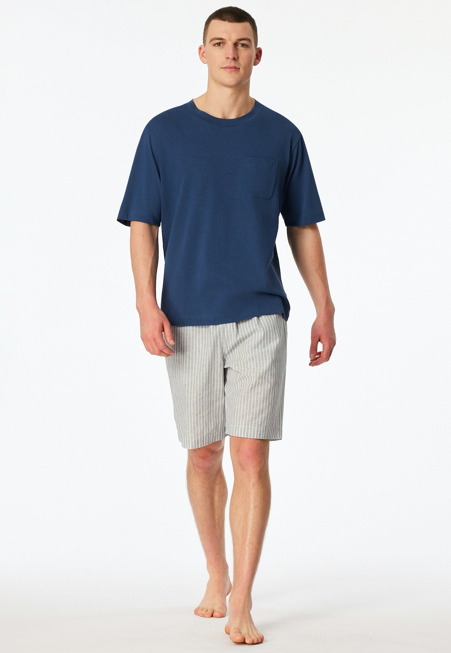 T-Shirt Rundhals (Atlantikblau)