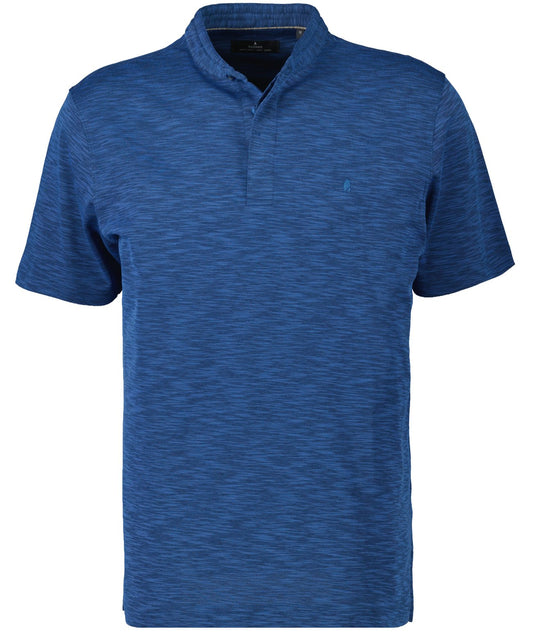 Softknitpolo Flammdesing, Stehkragen (Blau)