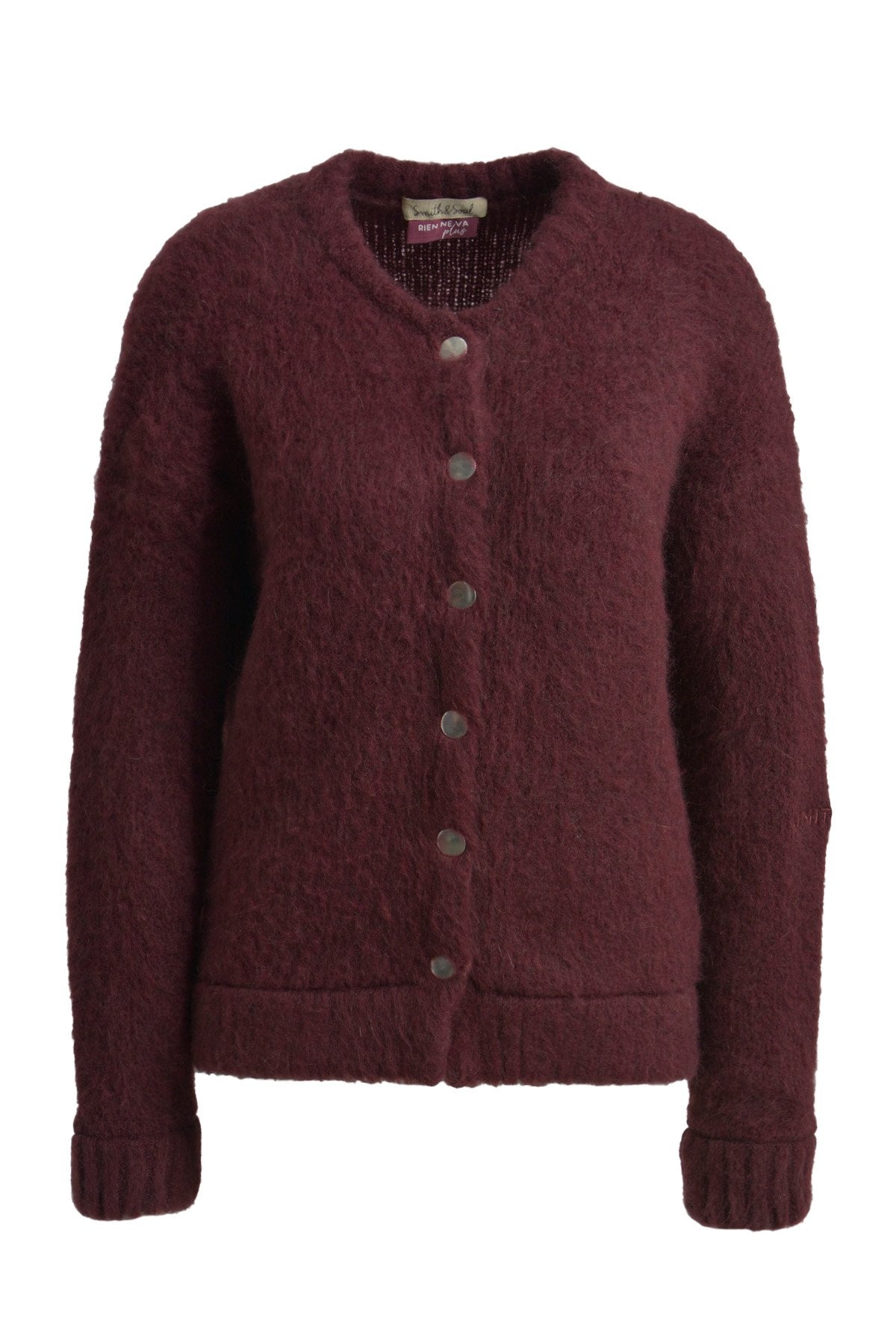 Hairy Knit Bomber (Bordeaux)