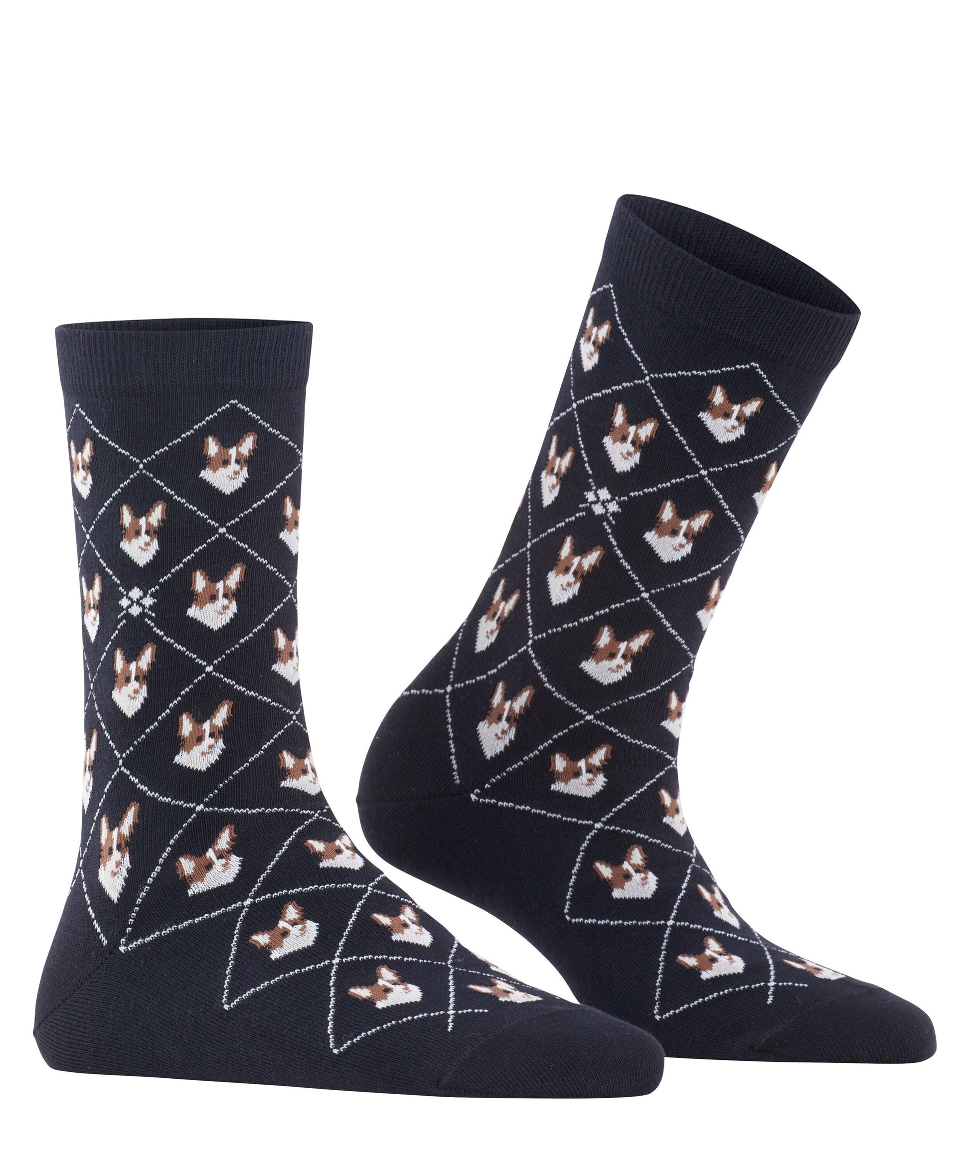 Burlington Corgi Damen Socken (Black)