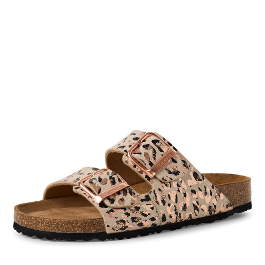 Pantolette (Beige/leopard)