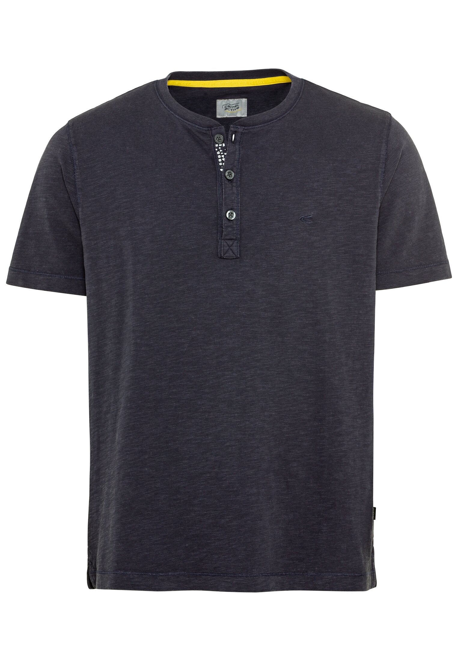Kurzarm Henley aus Organic Cotton (Night Blue)