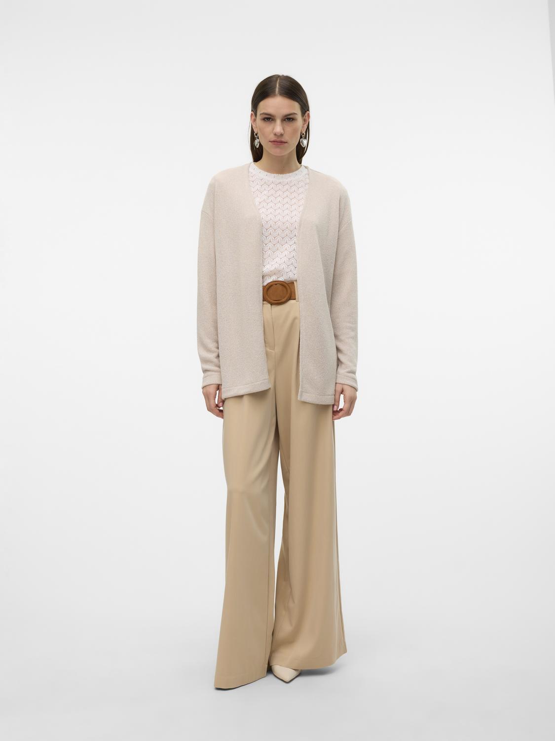 Vmeddie Ls Open Cardigan Ga Noos (Oatmeal)