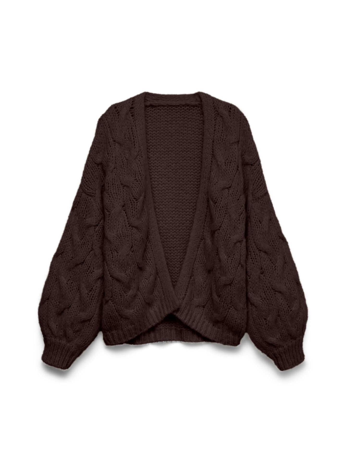 Vmmaybe Ls Open Cable Cardigan Noos (Chocolate Tor)
