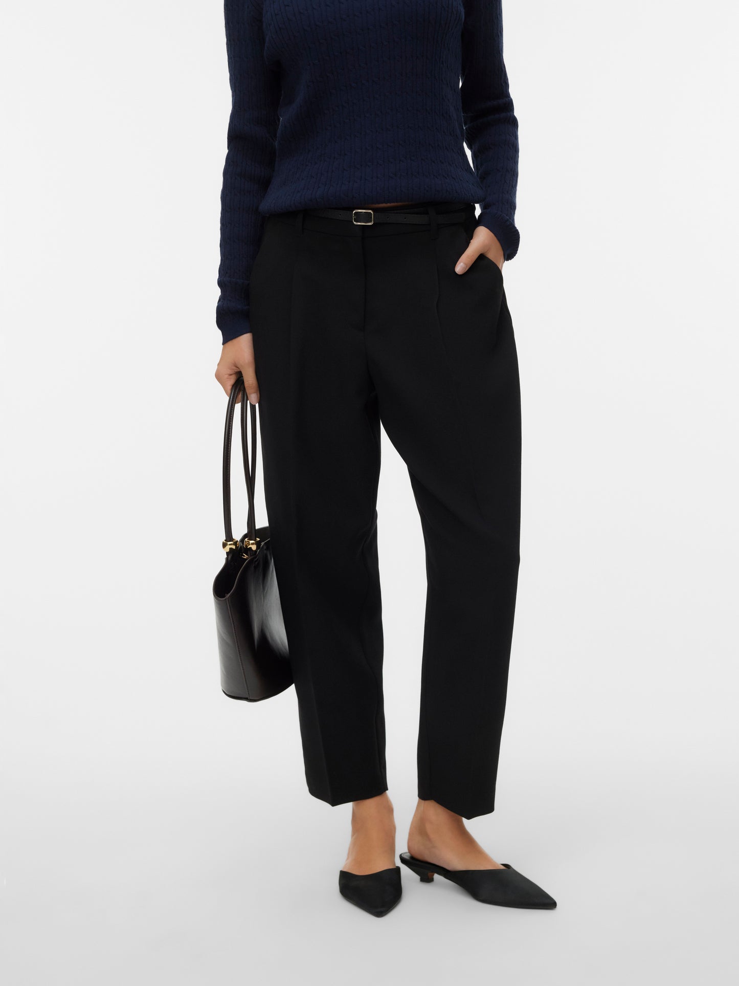 Vmelma Mw Barrel Belt Ankle Pant Noos (Black)