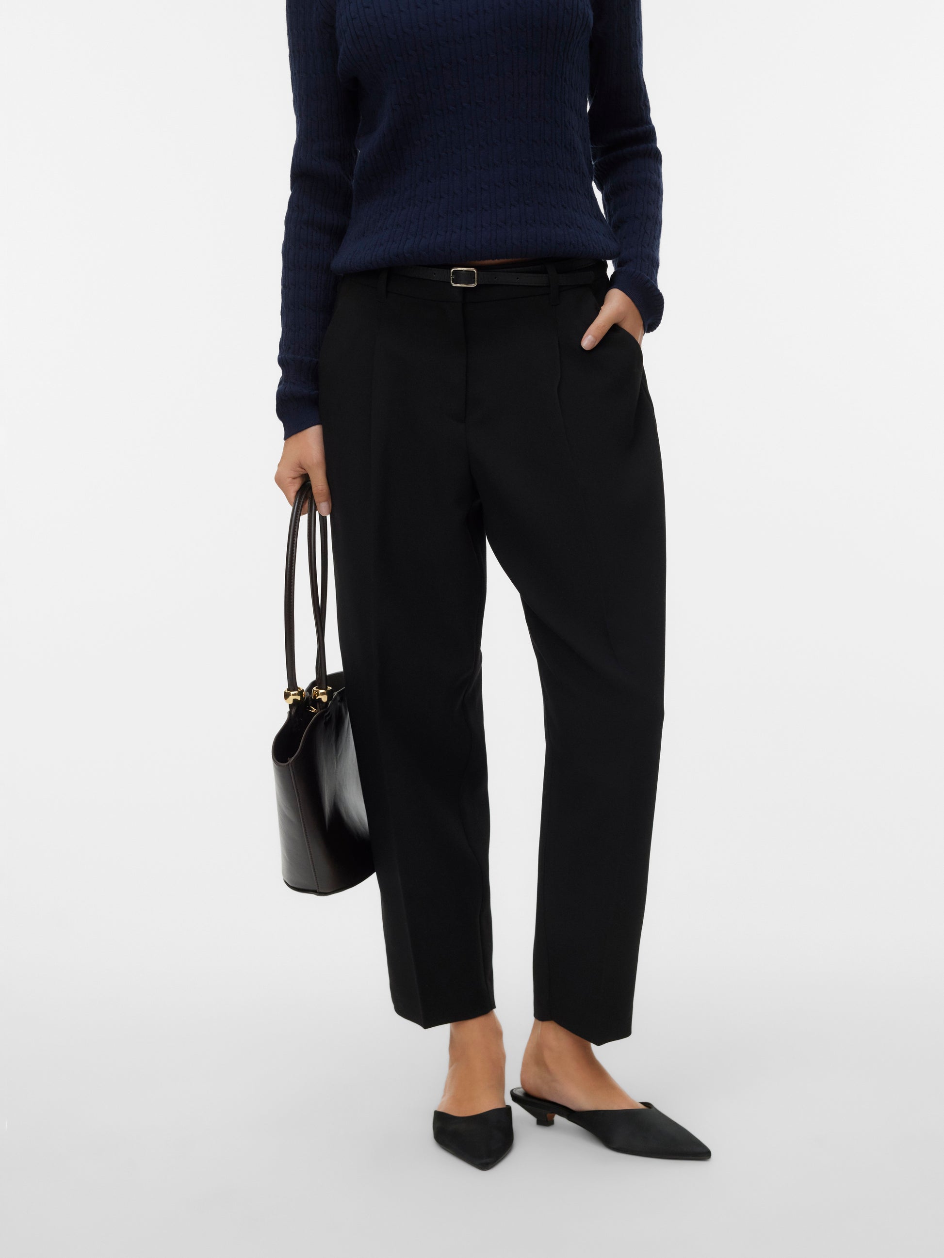 Vmelma Mw Barrel Belt Ankle Pant Noos (Black)
