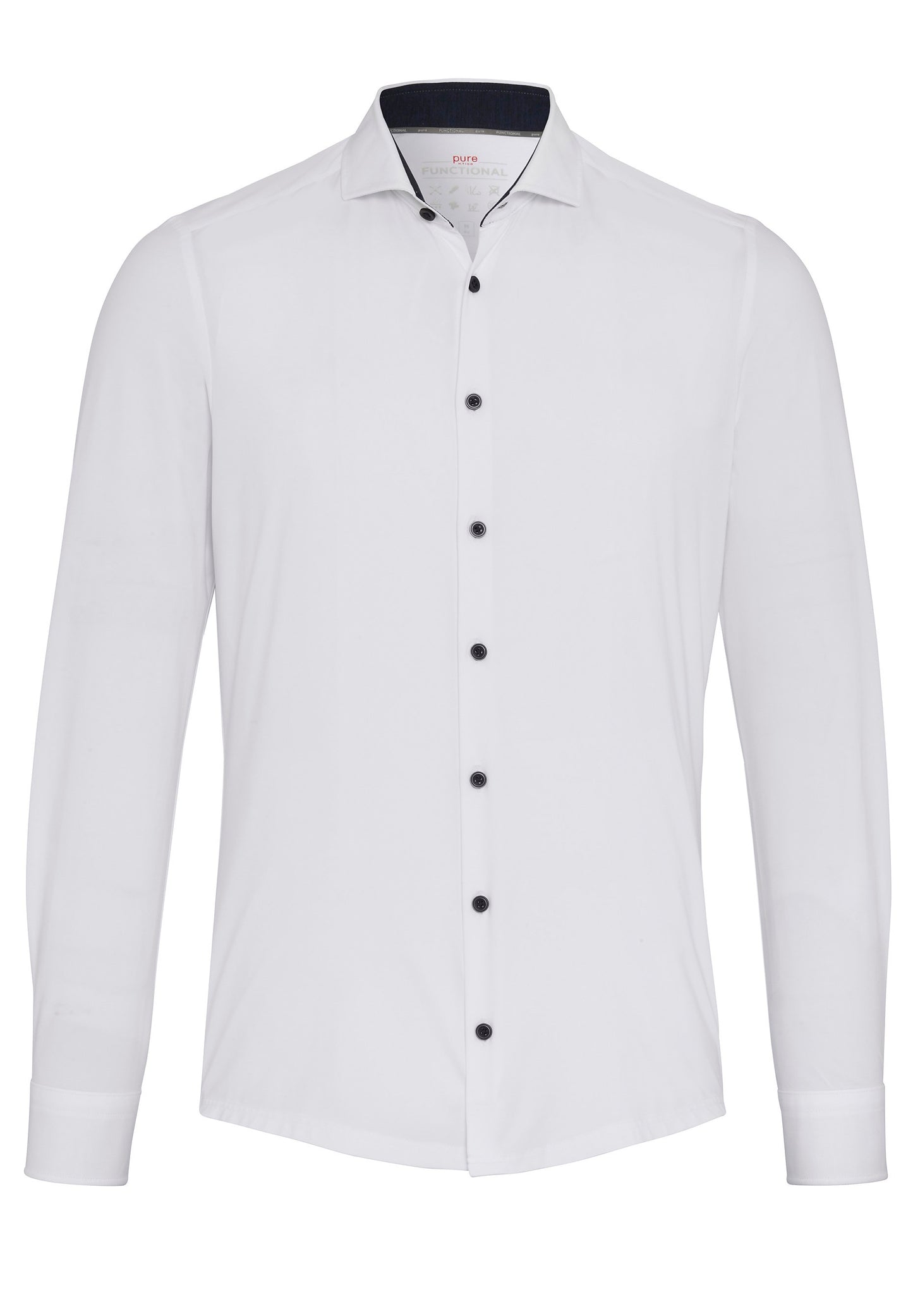 PURE- Functional Hemd Langarm (Uni Weiß)