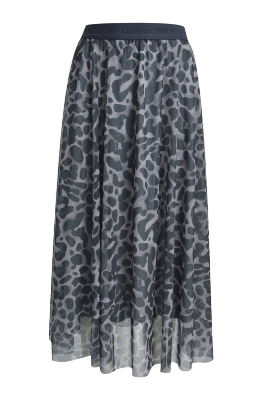 Leo Mesh Skirt (Grey Melange Pr)