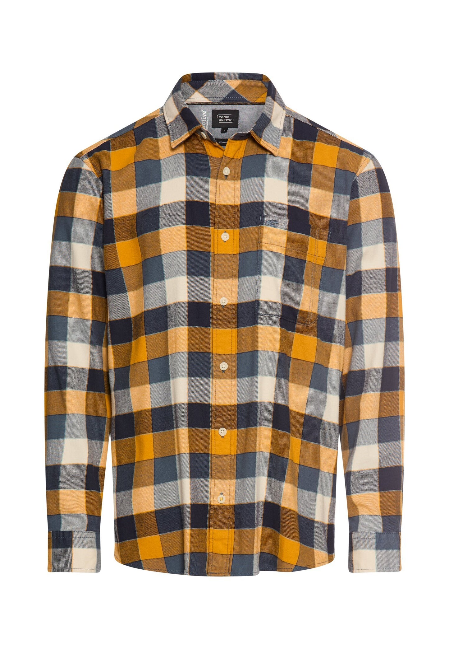 fleXXXactive® Langarmhemd aus leichtem Flanell (Burned Yellow)