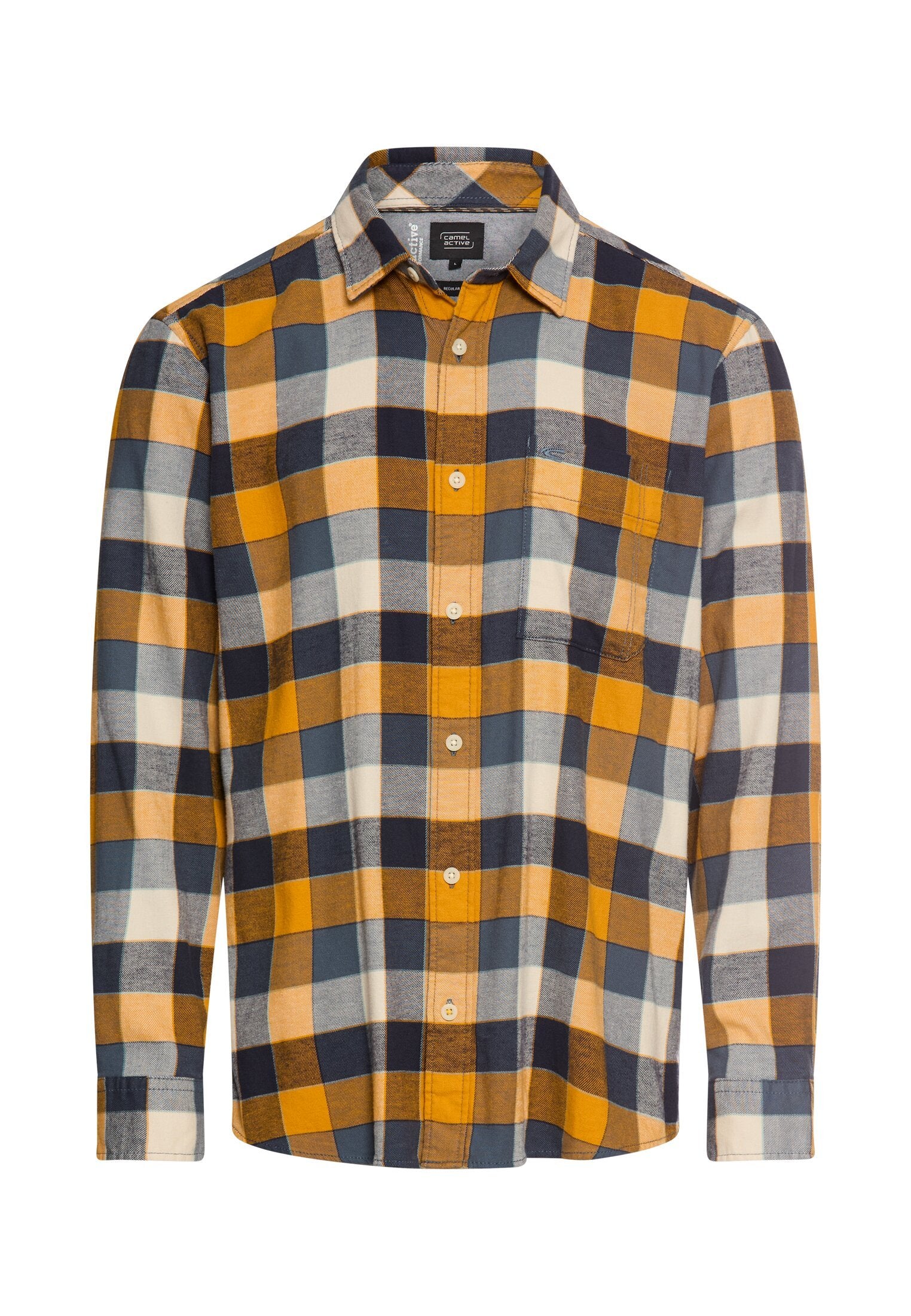 fleXXXactive® Langarmhemd aus leichtem Flanell (Burned Yellow)