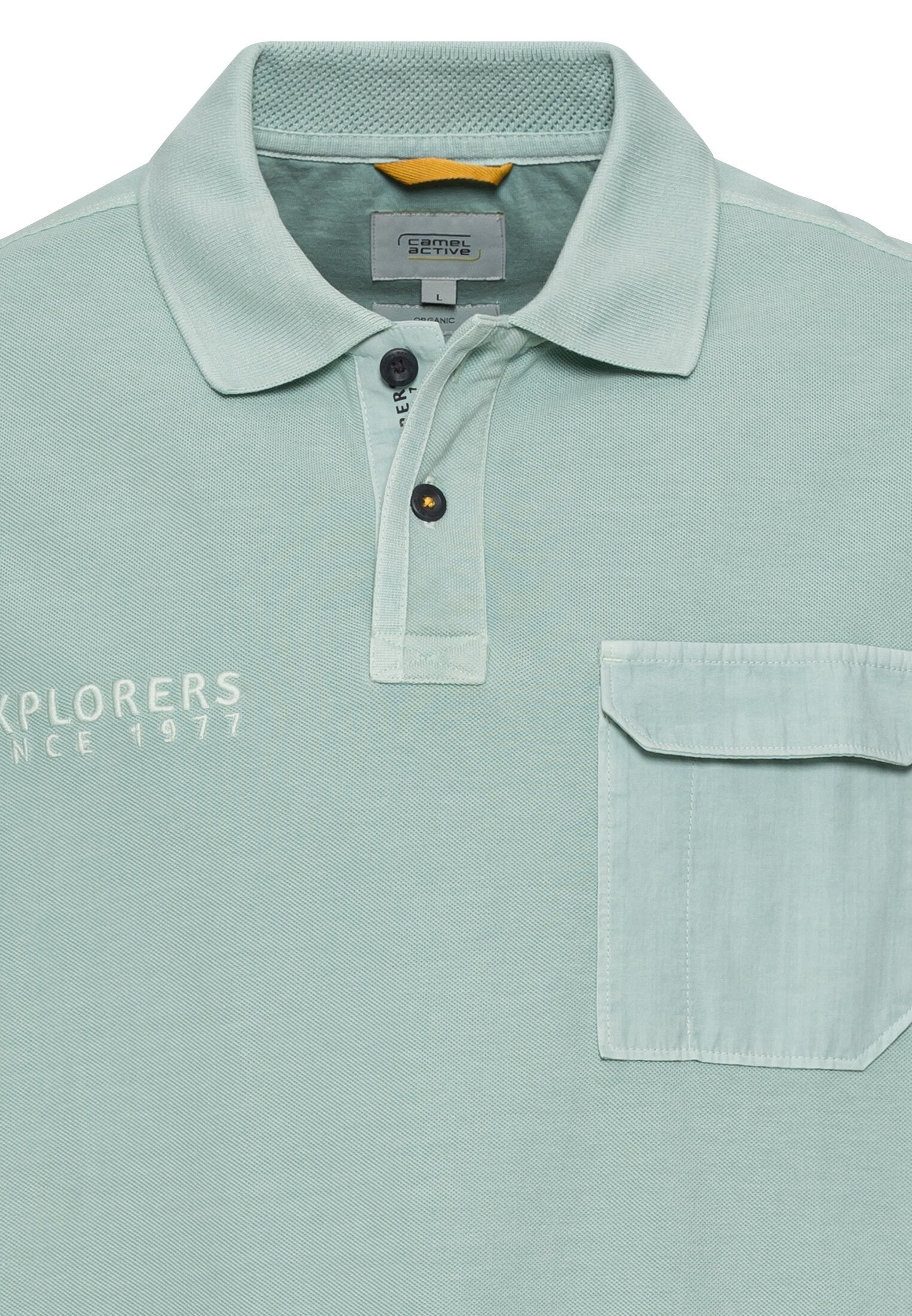 Piqué Poloshirt aus zertifiziertem Organic Cotton (Aqua Green)