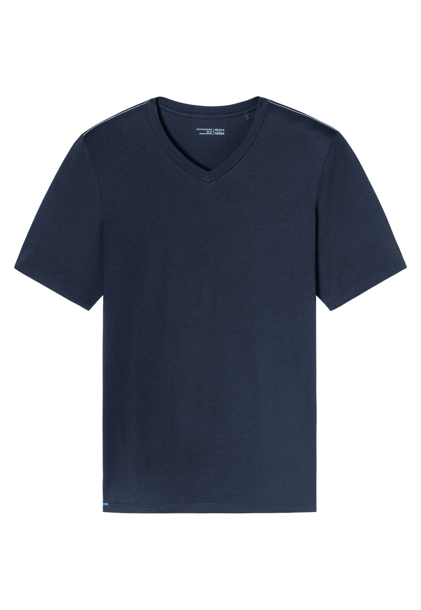 T-Shirt V-Ausschnitt (Nachtblau)