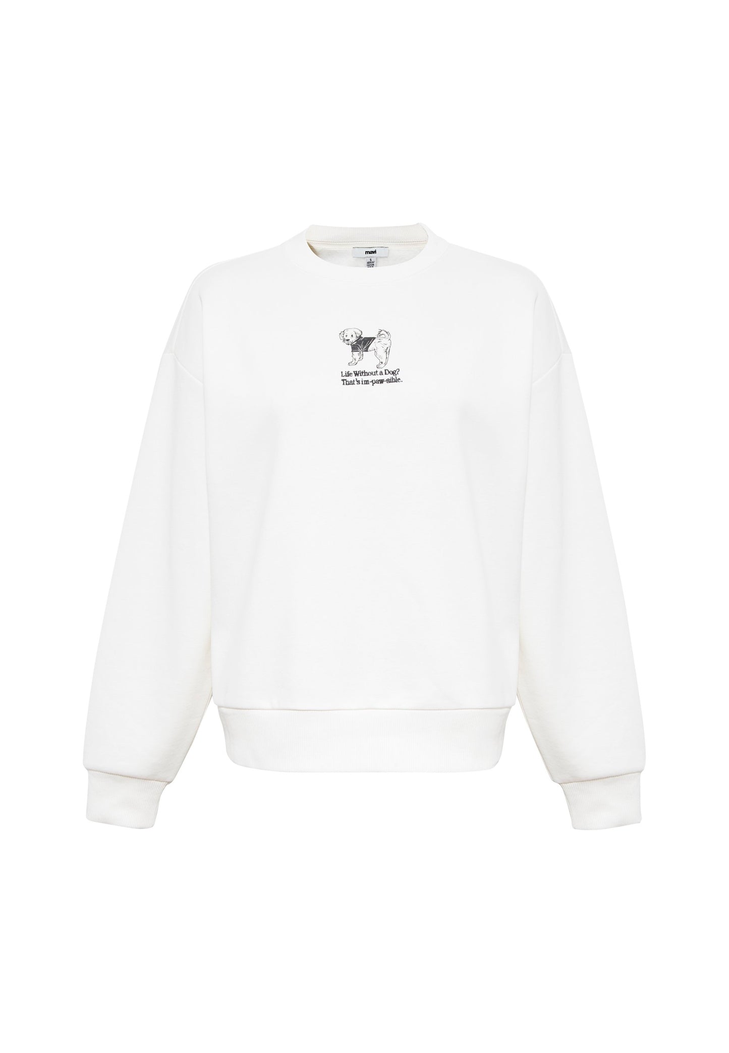 Dog Printed Sweatshirt (Coconut Milk)