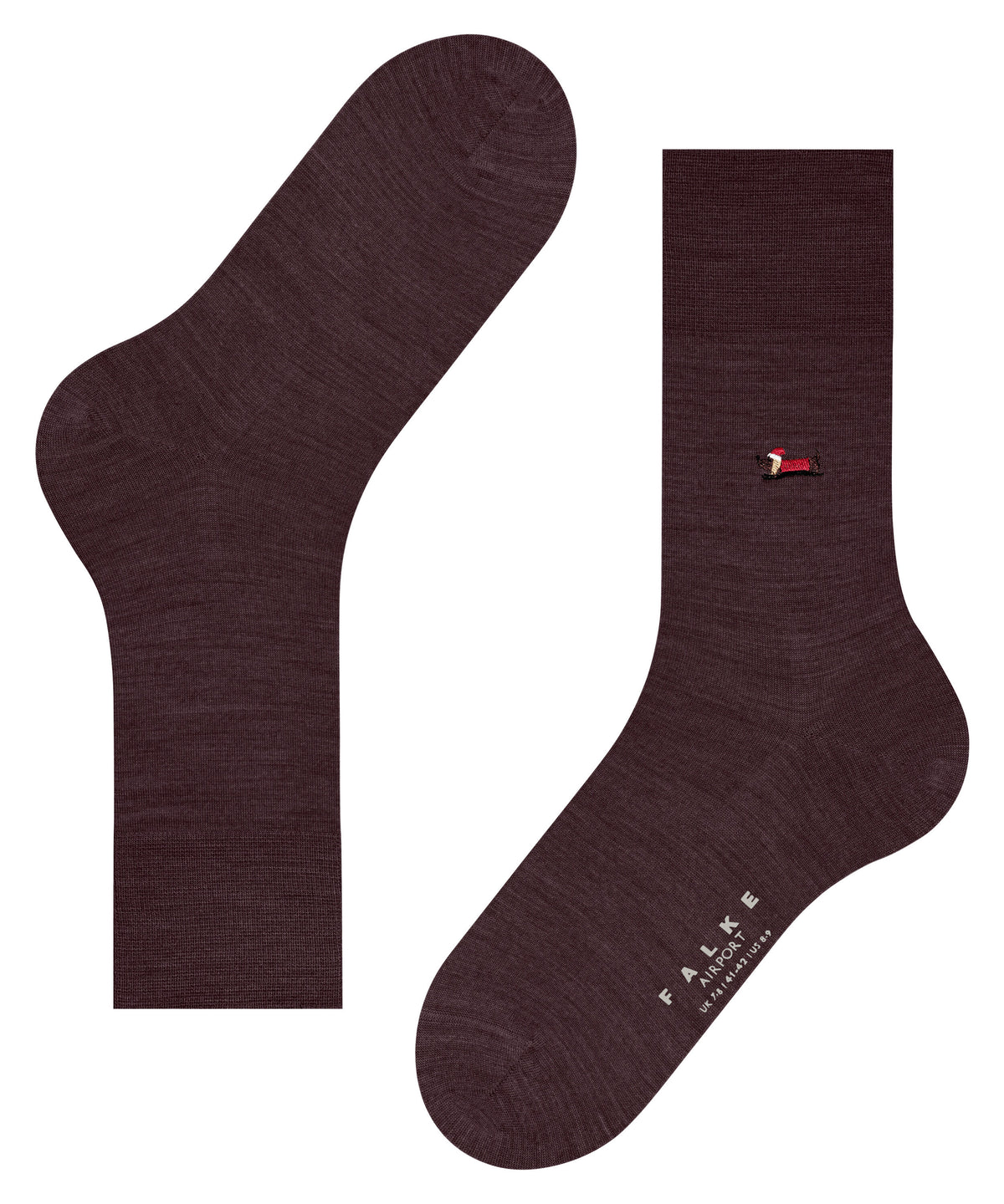 FALKE Airport X-Mas Dachshund Herren (Barolo)