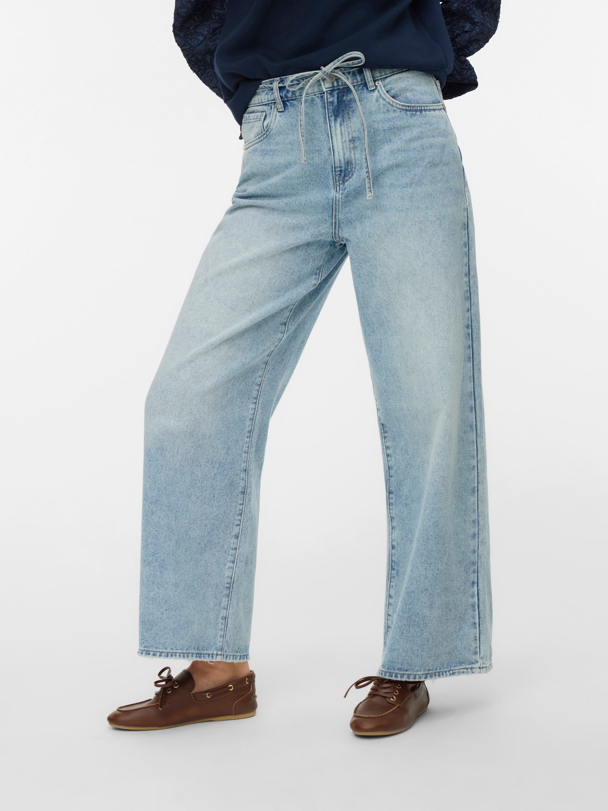 Vmwien Mr Wide Belt Jeans Si338 Noos (Light Blue De)
