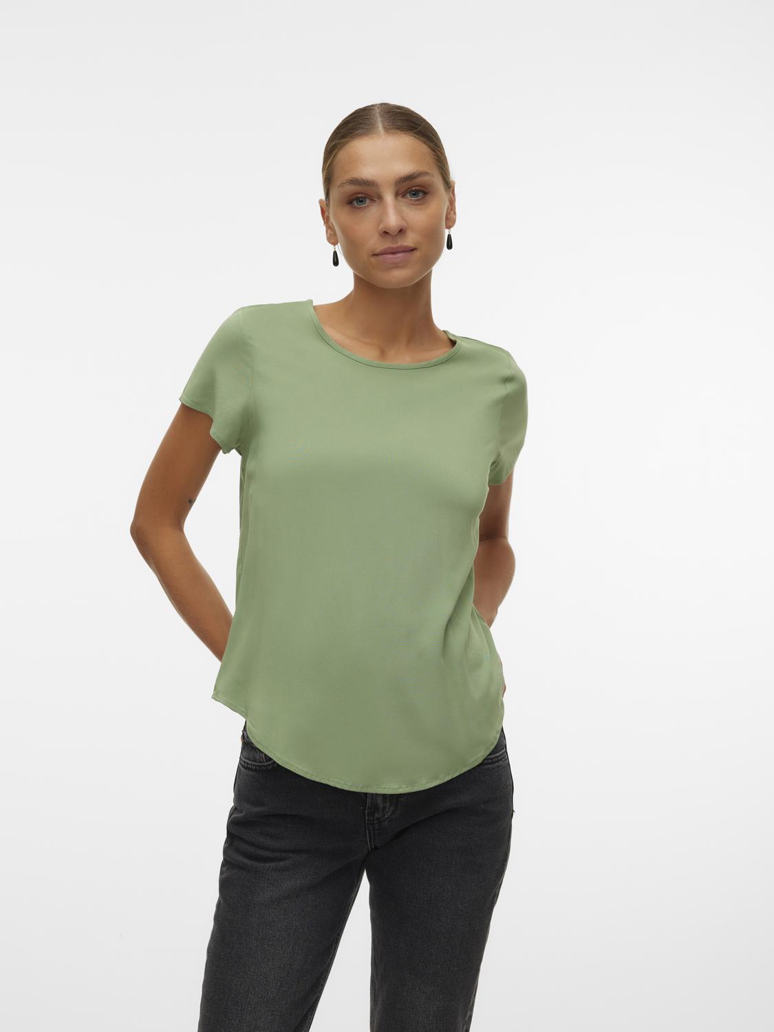 Vmbella Ss Top Wvn Ga Noos (Hedge Green)
