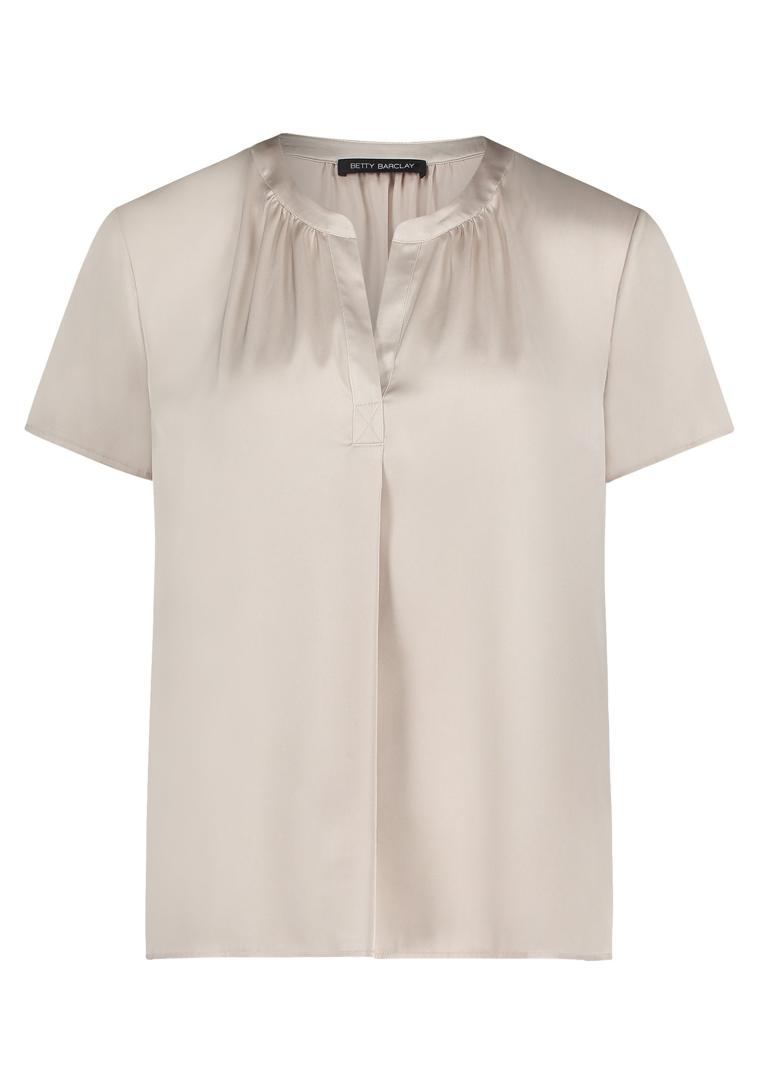 Satin-Bluse (Light Beige)