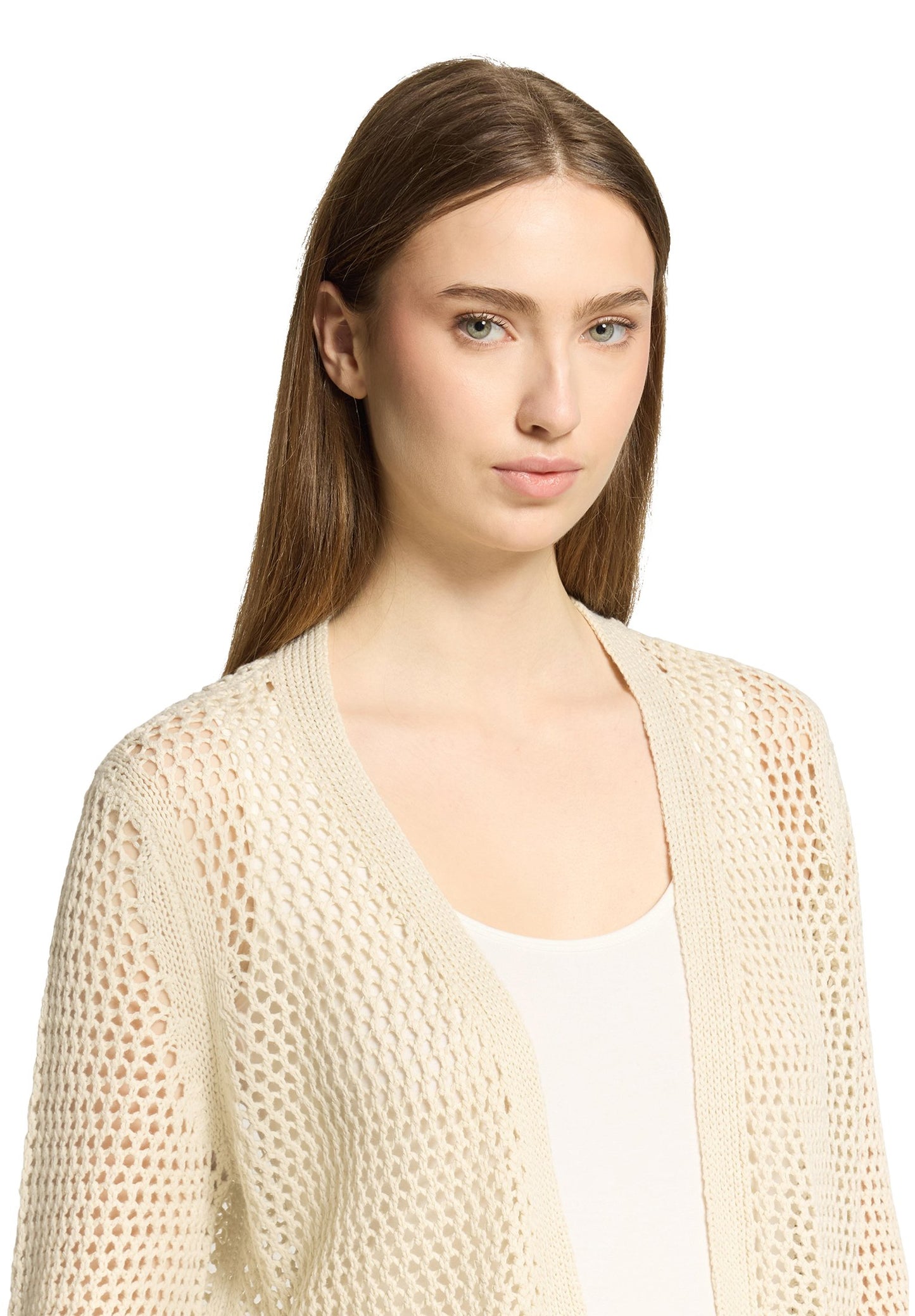 Grobstrickjacke (Silky Beige)