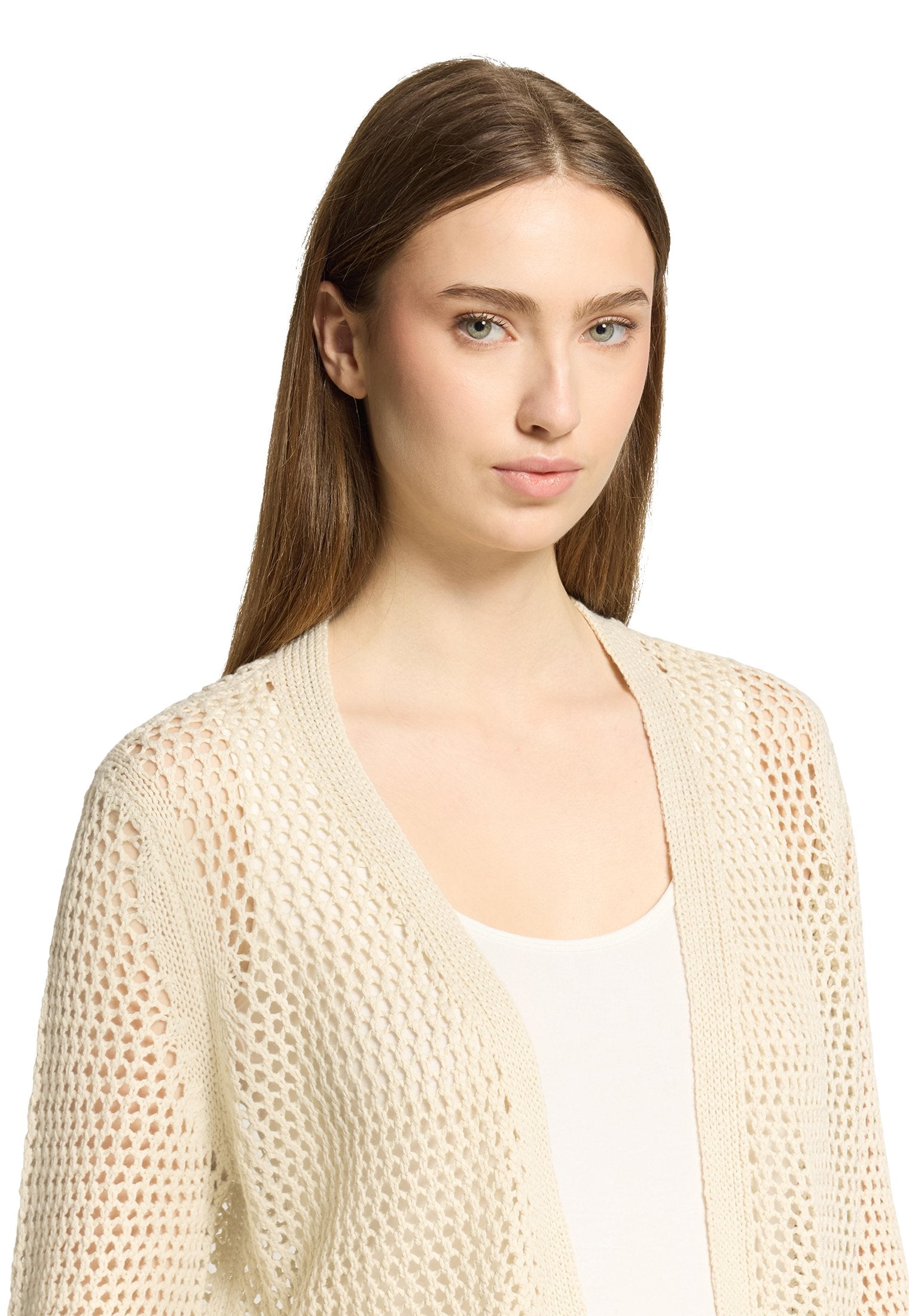 Grobstrickjacke (Silky Beige)