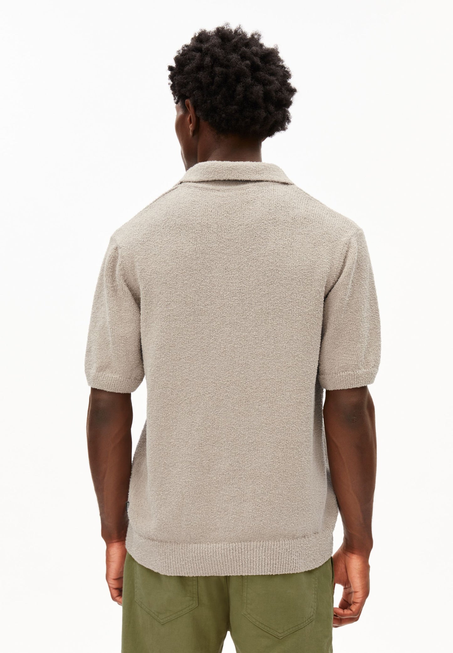 Boucle Knit Poloshirt (Sandstone)