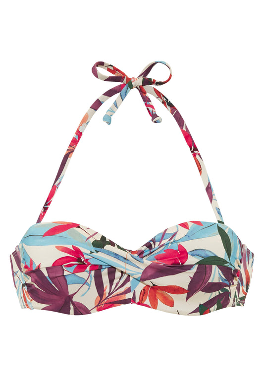 LASCANA Bügel-Bandeau-Top (Creme Print)