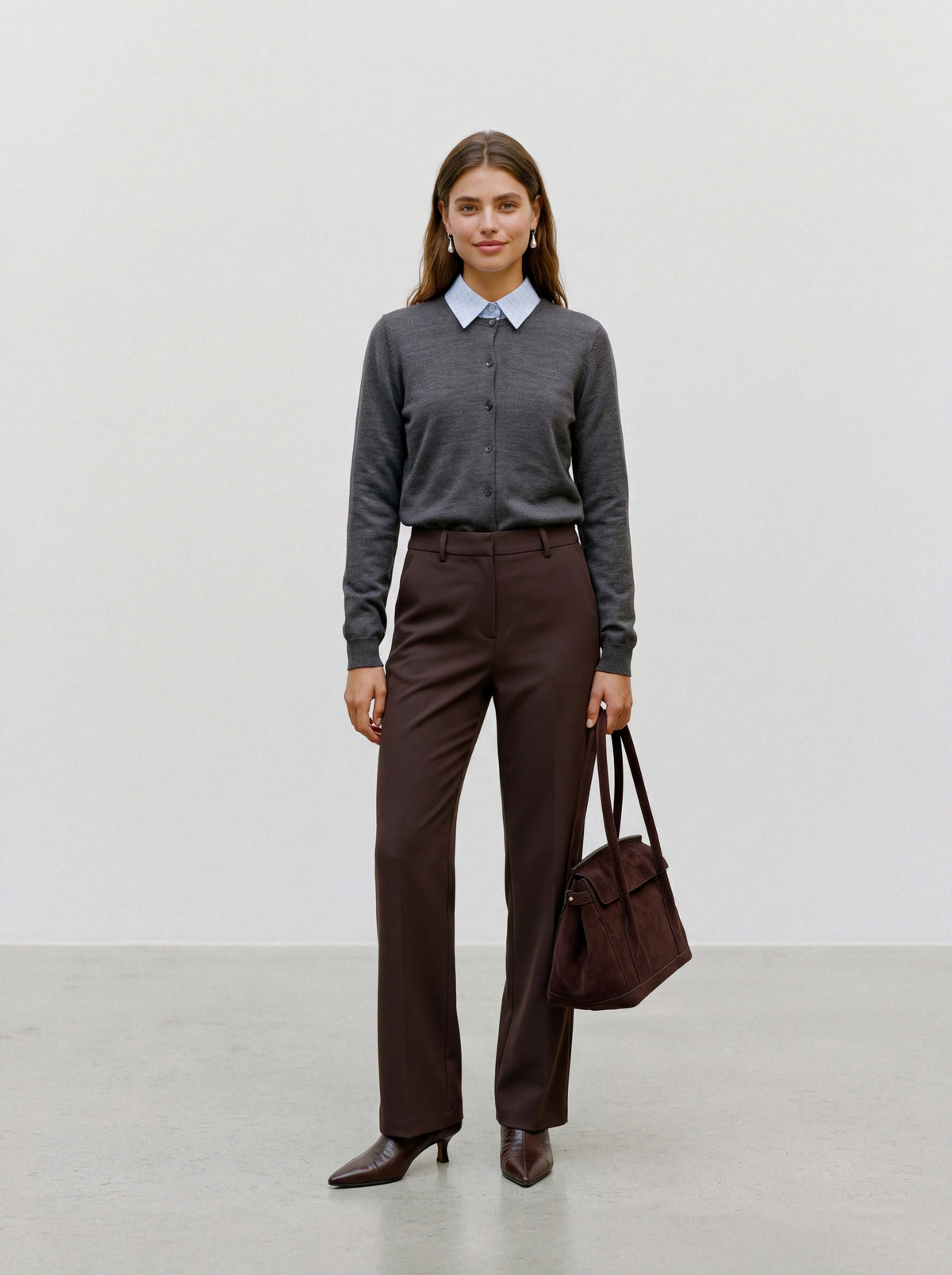 Vmmaya Mw Straight Solid Pant Noos (Chocolate Tor)