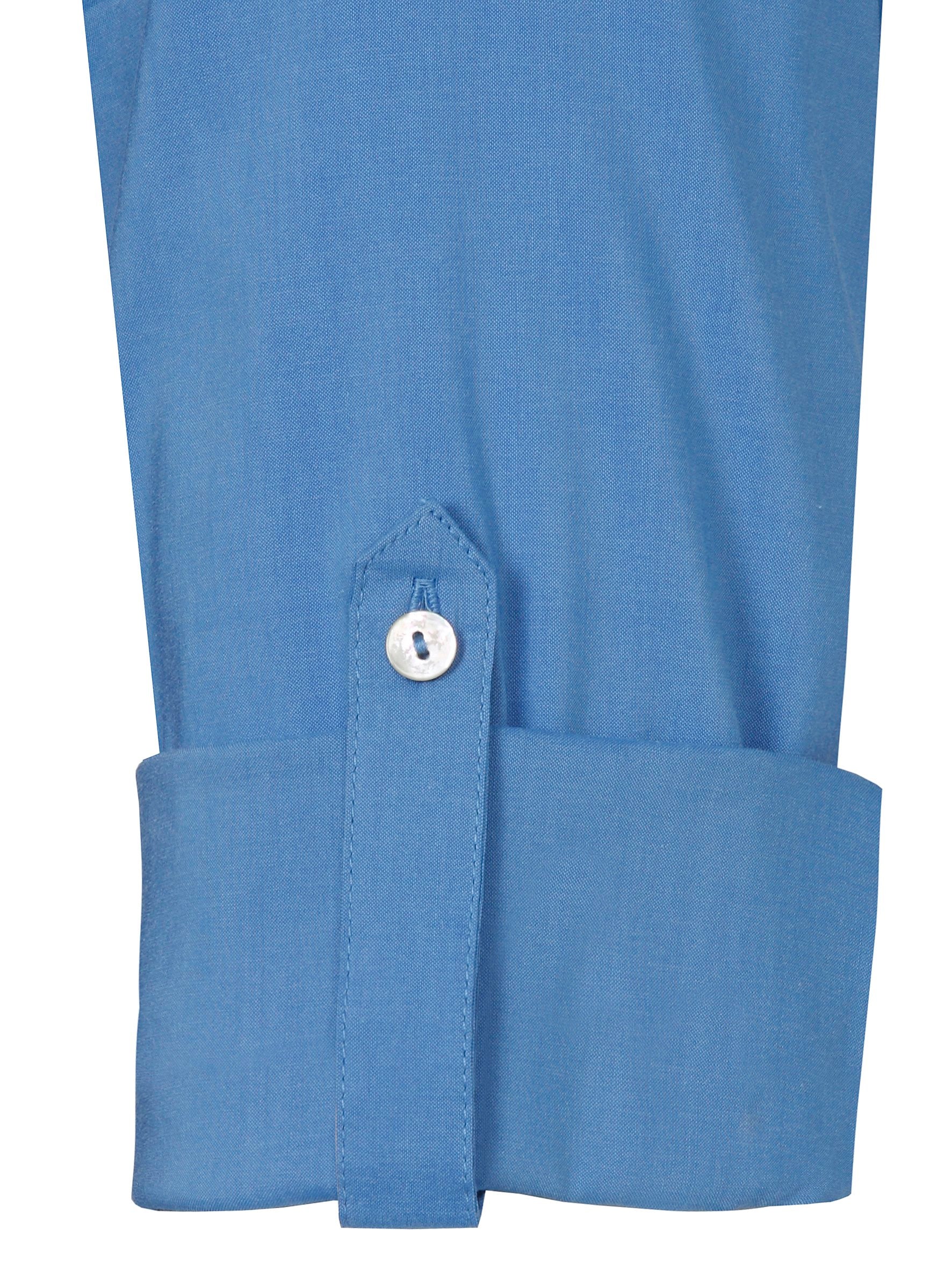 Kleid Hemdkragen 3/4 Arm (Blue)