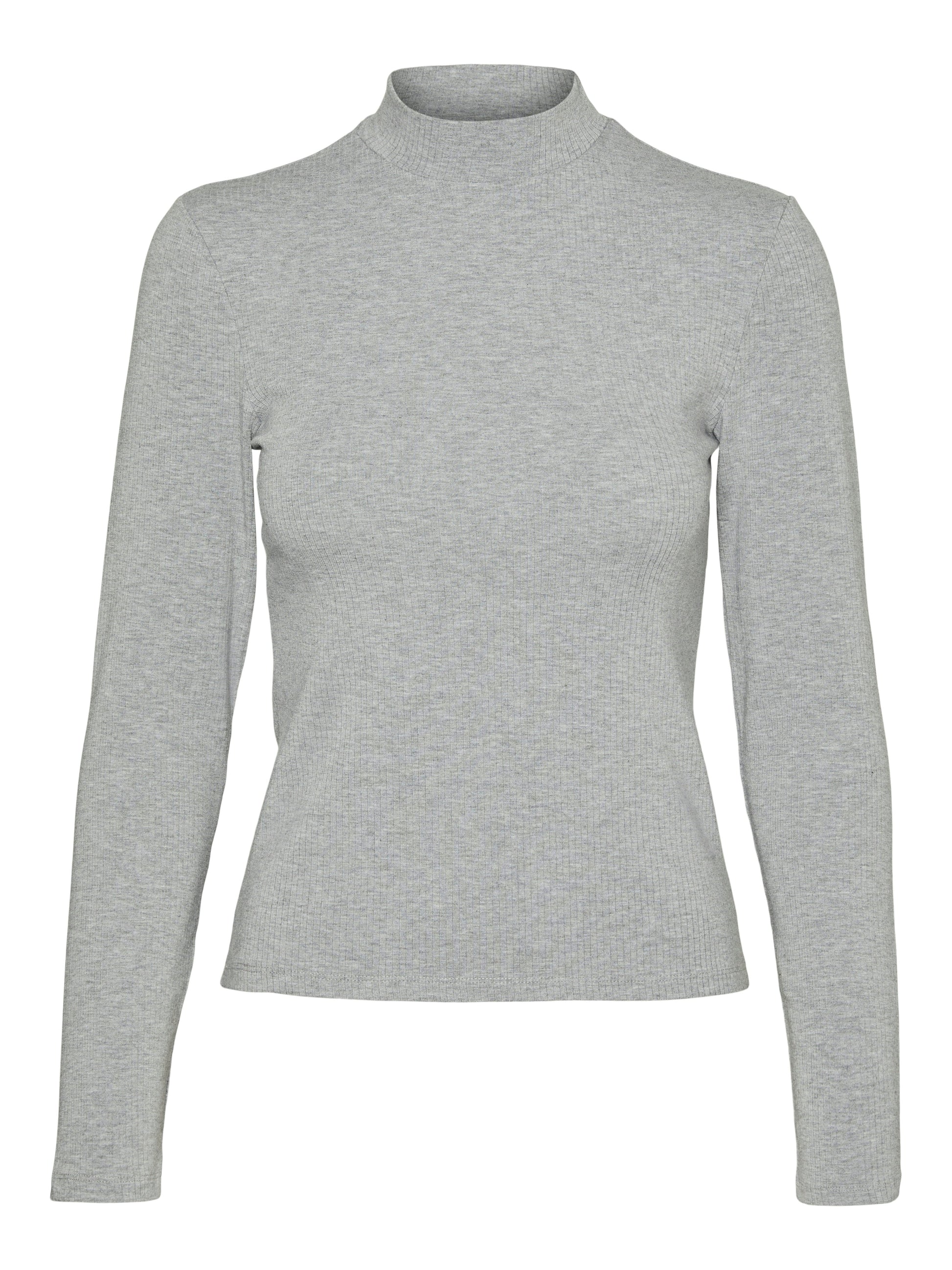 Vmmary Ls Highneck Top Ga Jrs (Light Grey Me)