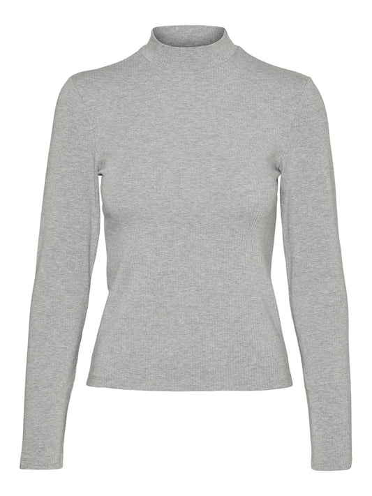 Vmmary Ls Highneck Top Ga Jrs (Light Grey Me)