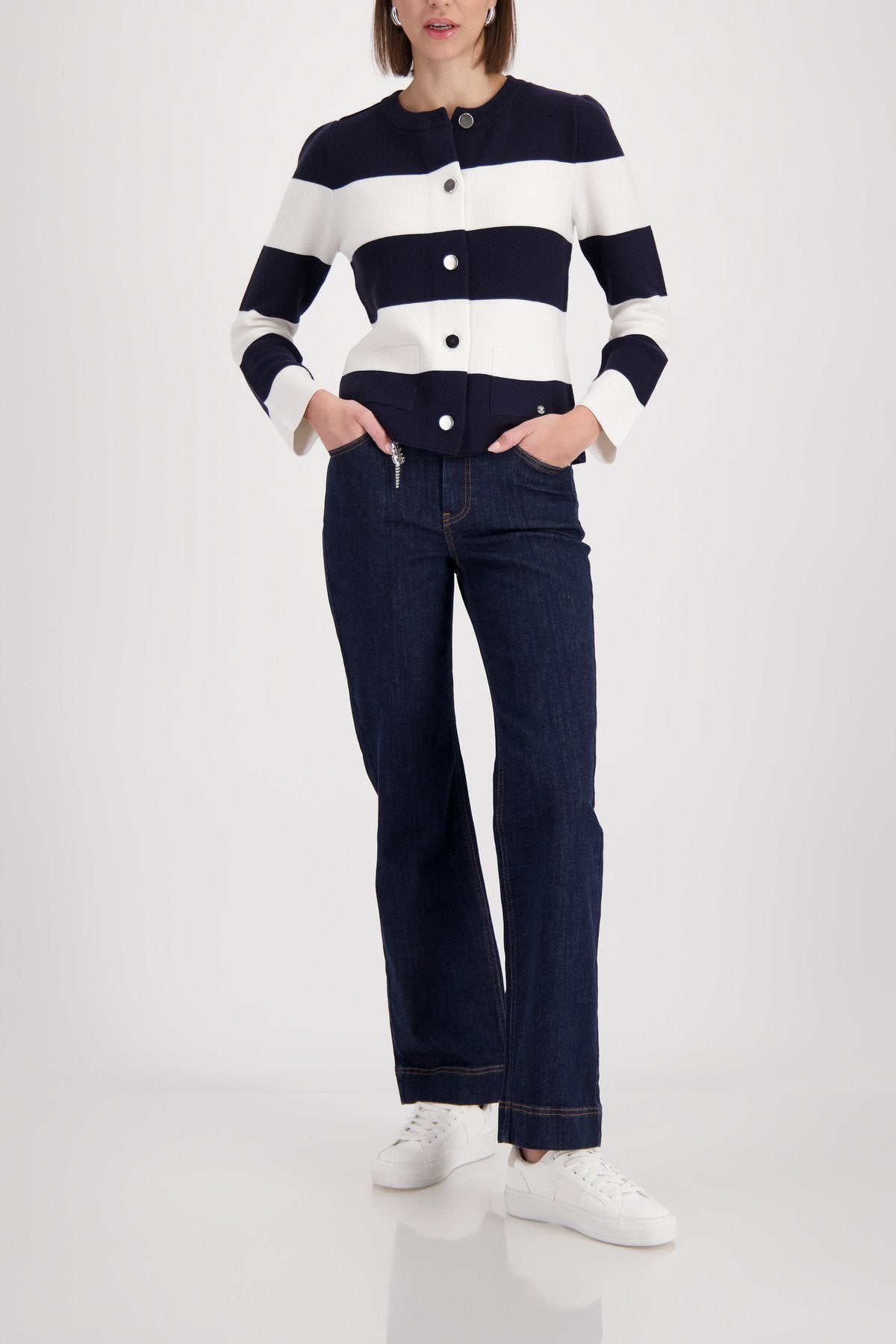 Strickjacke (Marine Ringel)