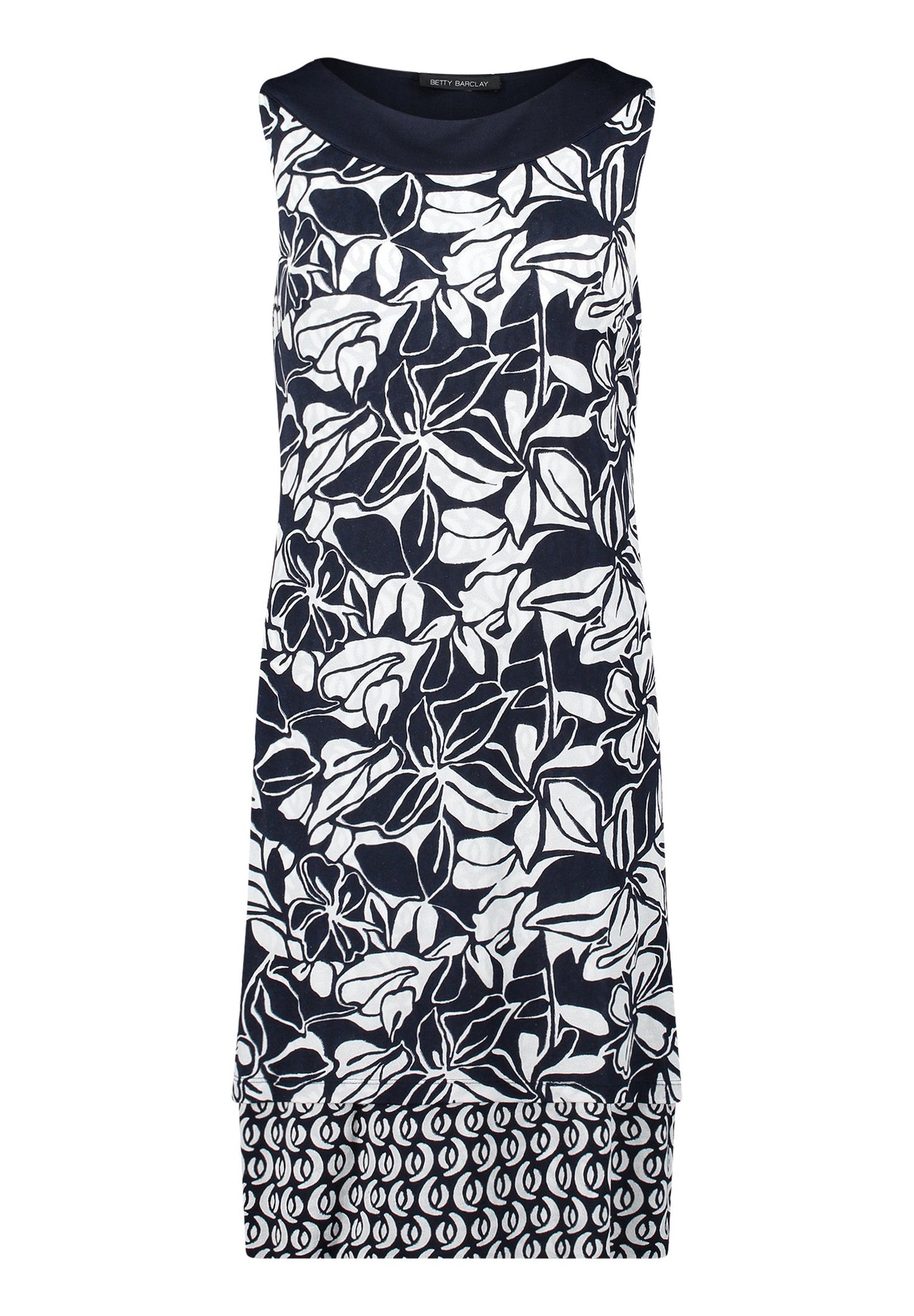 Jerseykleid (Dark Blue/cream)